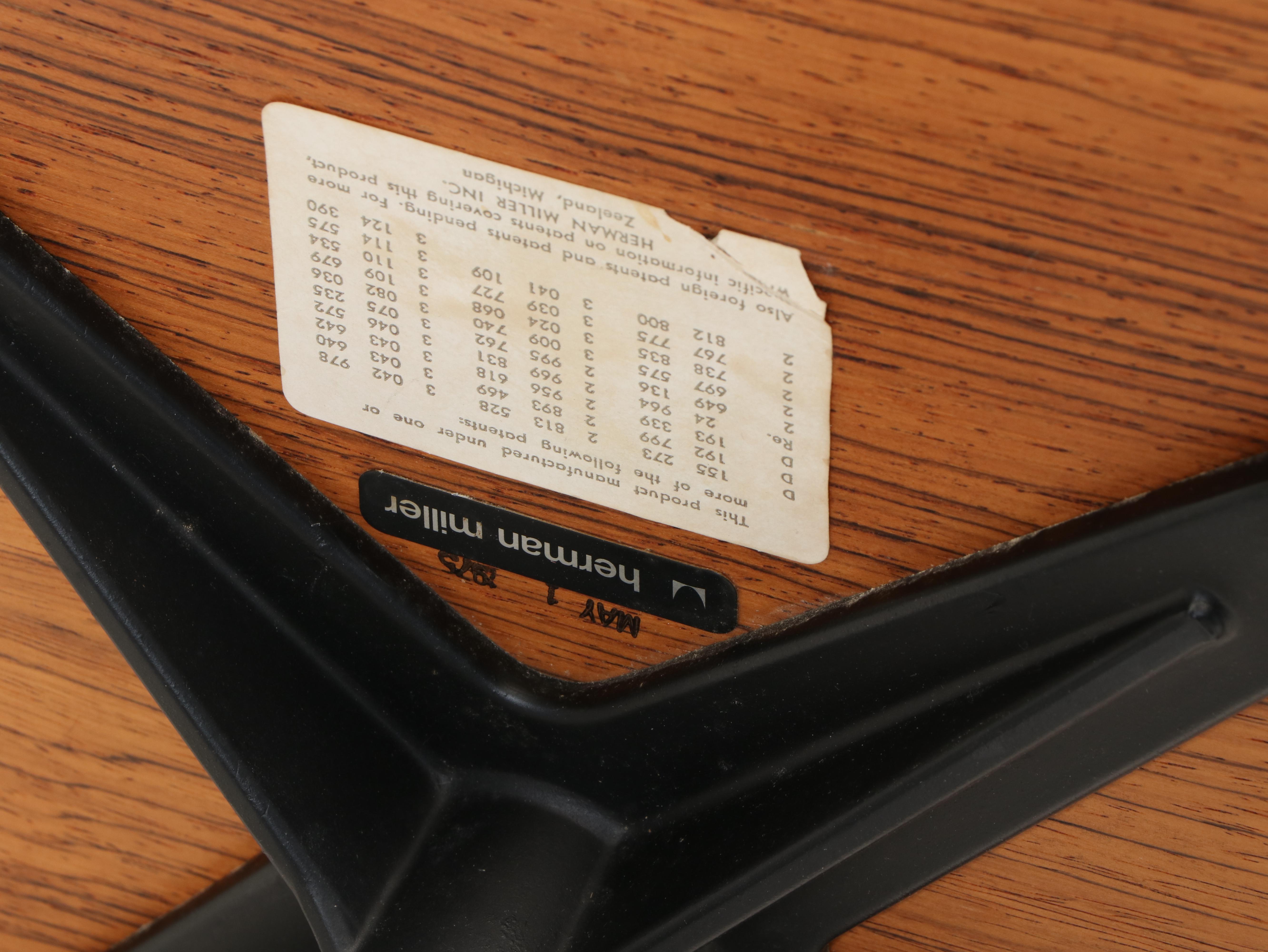 Eames for Herman Miller Rosewood Lounge Chair and Ottoman, dated 1975