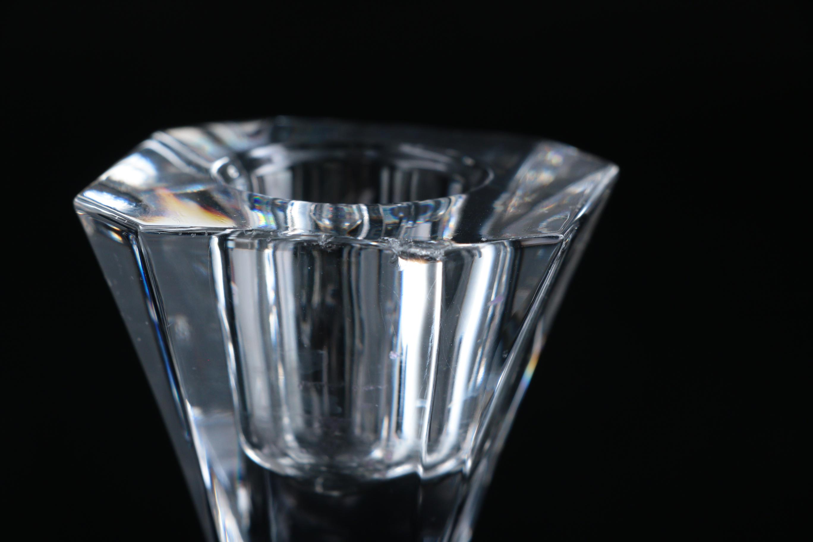 Villeroy & Boch "Crystal Cocktail Club" Crystal Candlesticks, Late 20th Century