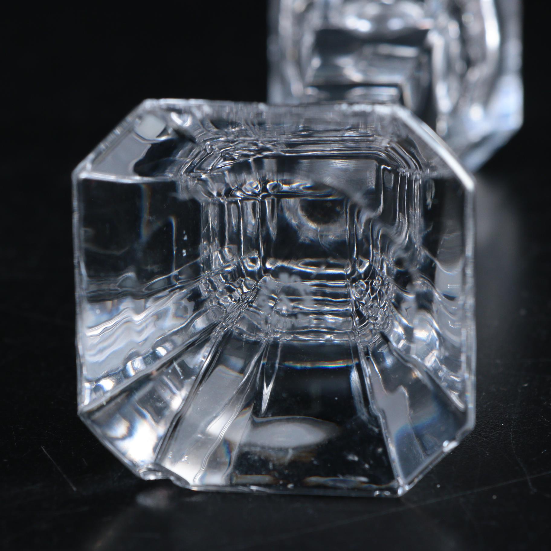 Villeroy & Boch "Crystal Cocktail Club" Crystal Candlesticks, Late 20th Century