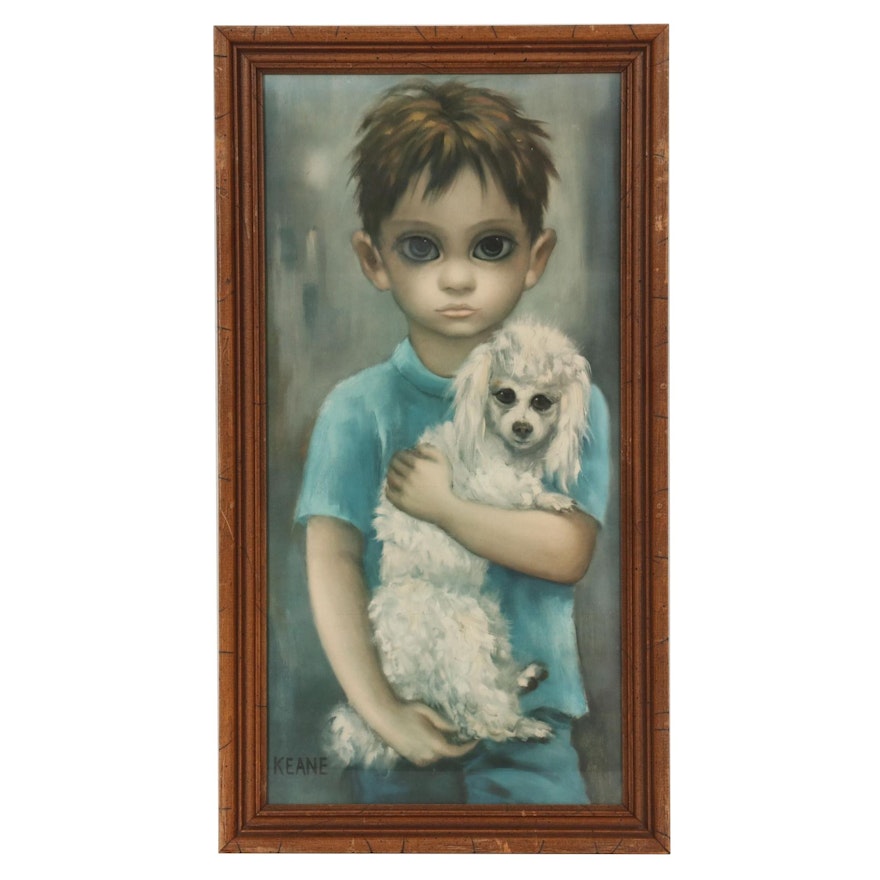 Offset Lithograph after Margaret Keane of Boy with Dog
