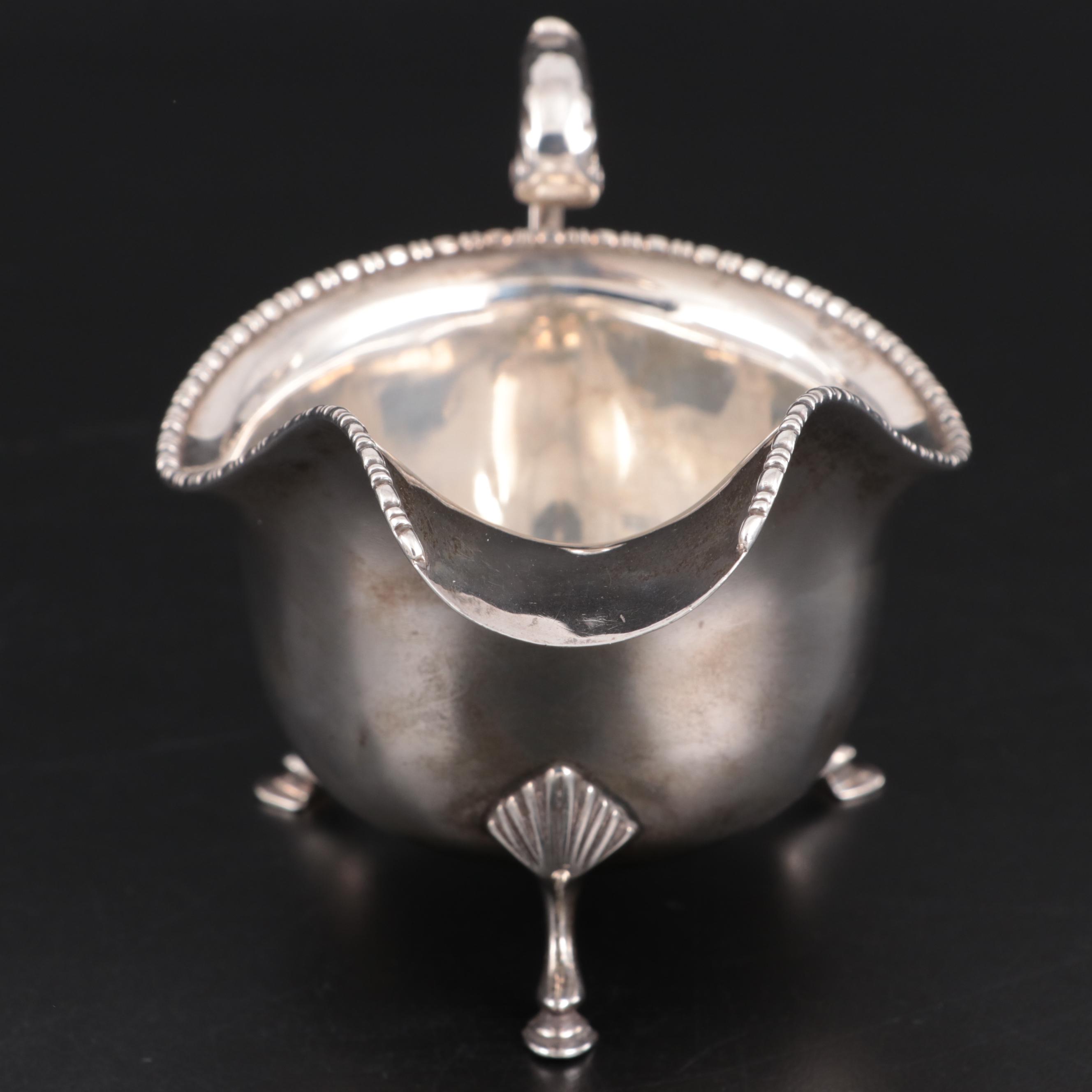 Israel Freeman & Son of England Sterling Silver Gravy Boat, 1930s