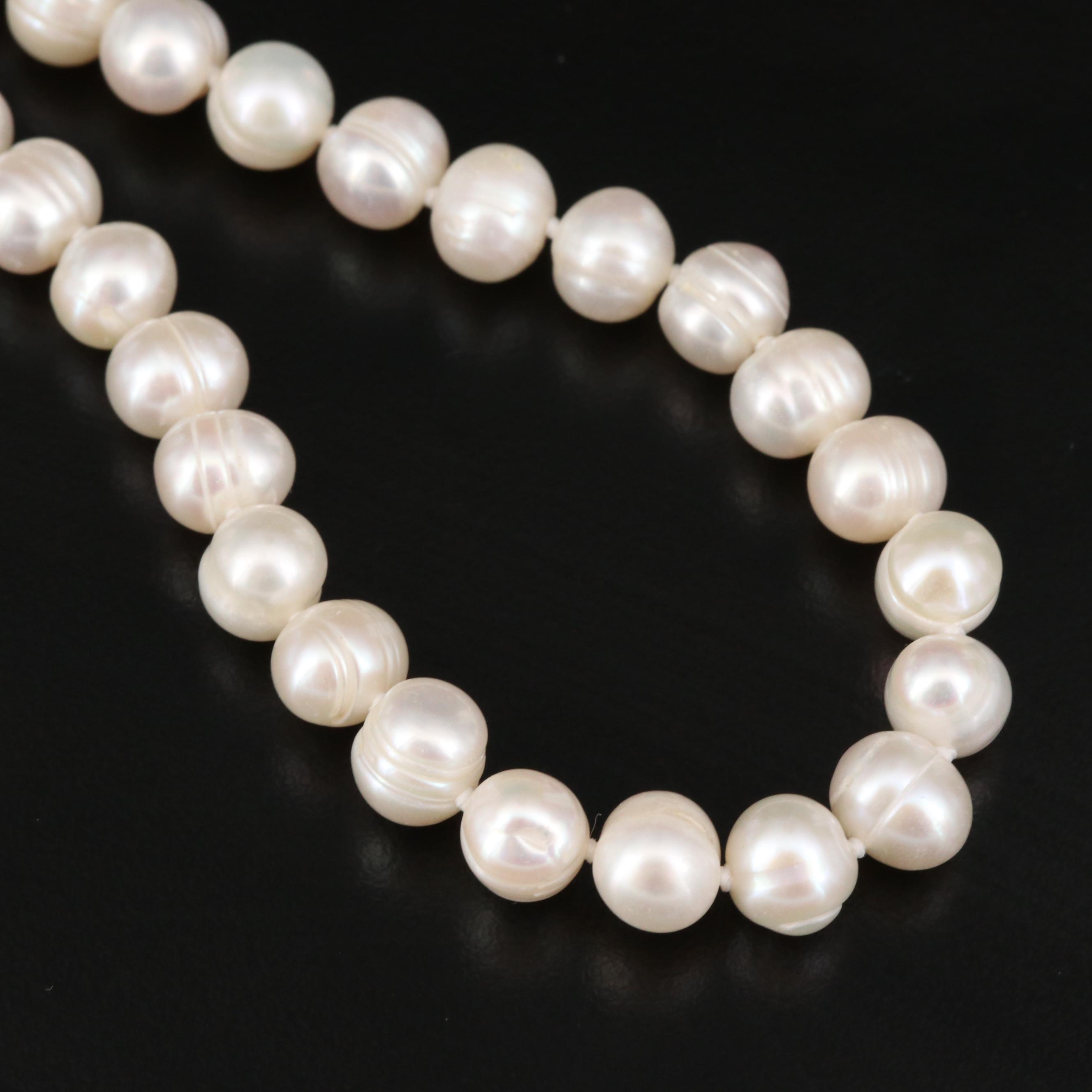 Endless Rope Length Knotted Pearl Necklace