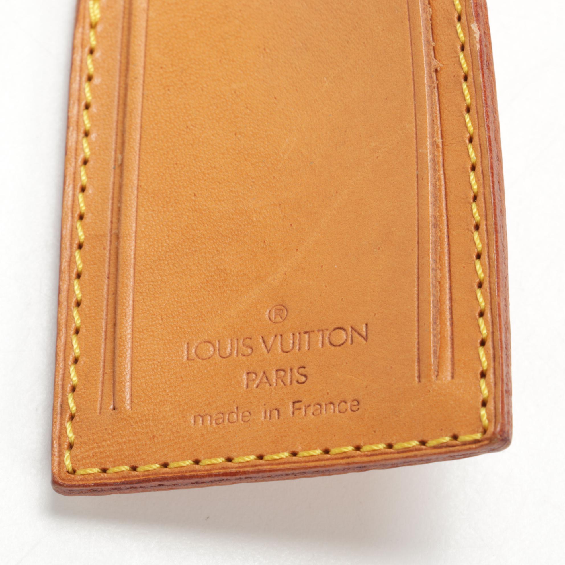 Louis Vuitton Luggage Tag and Poignet in Vachetta Leather