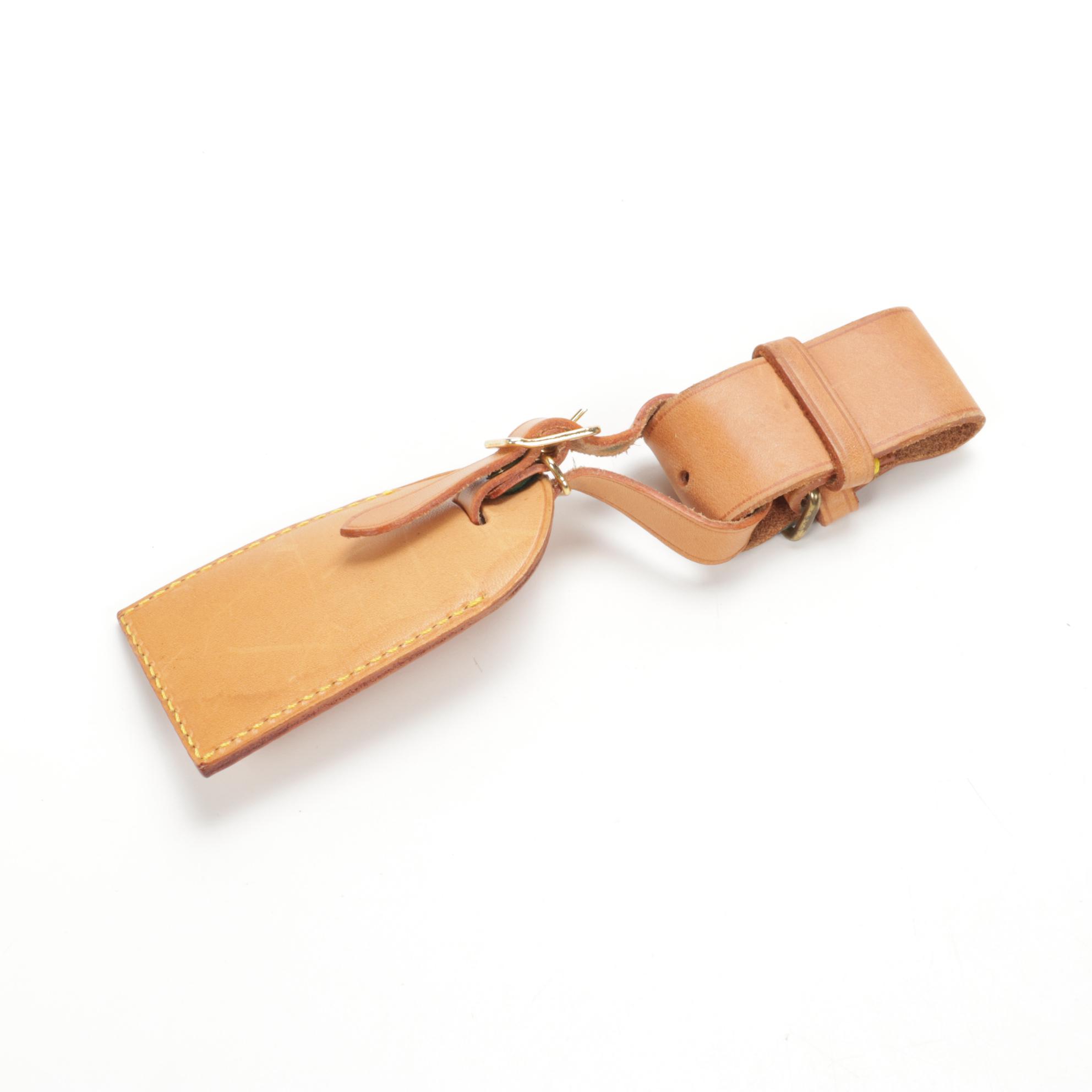 Louis Vuitton Luggage Tag and Poignet in Vachetta Leather