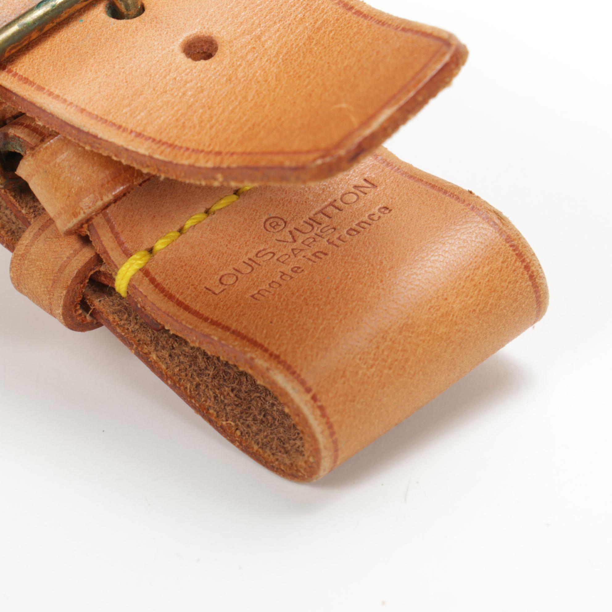 Louis Vuitton Luggage Tag and Poignet in Vachetta Leather