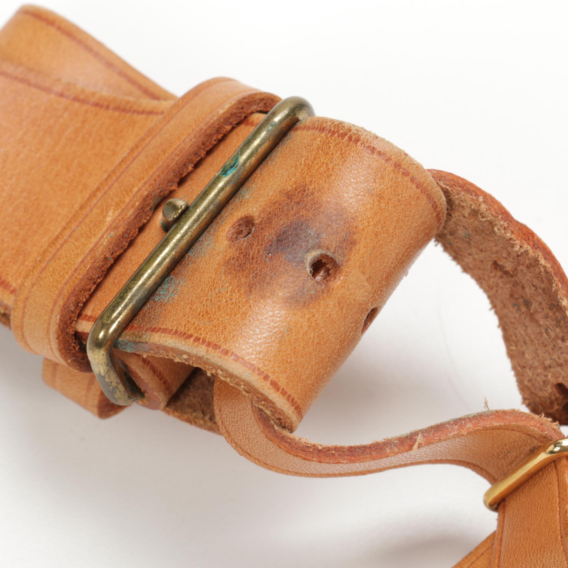 Louis Vuitton Luggage Tag and Poignet in Vachetta Leather