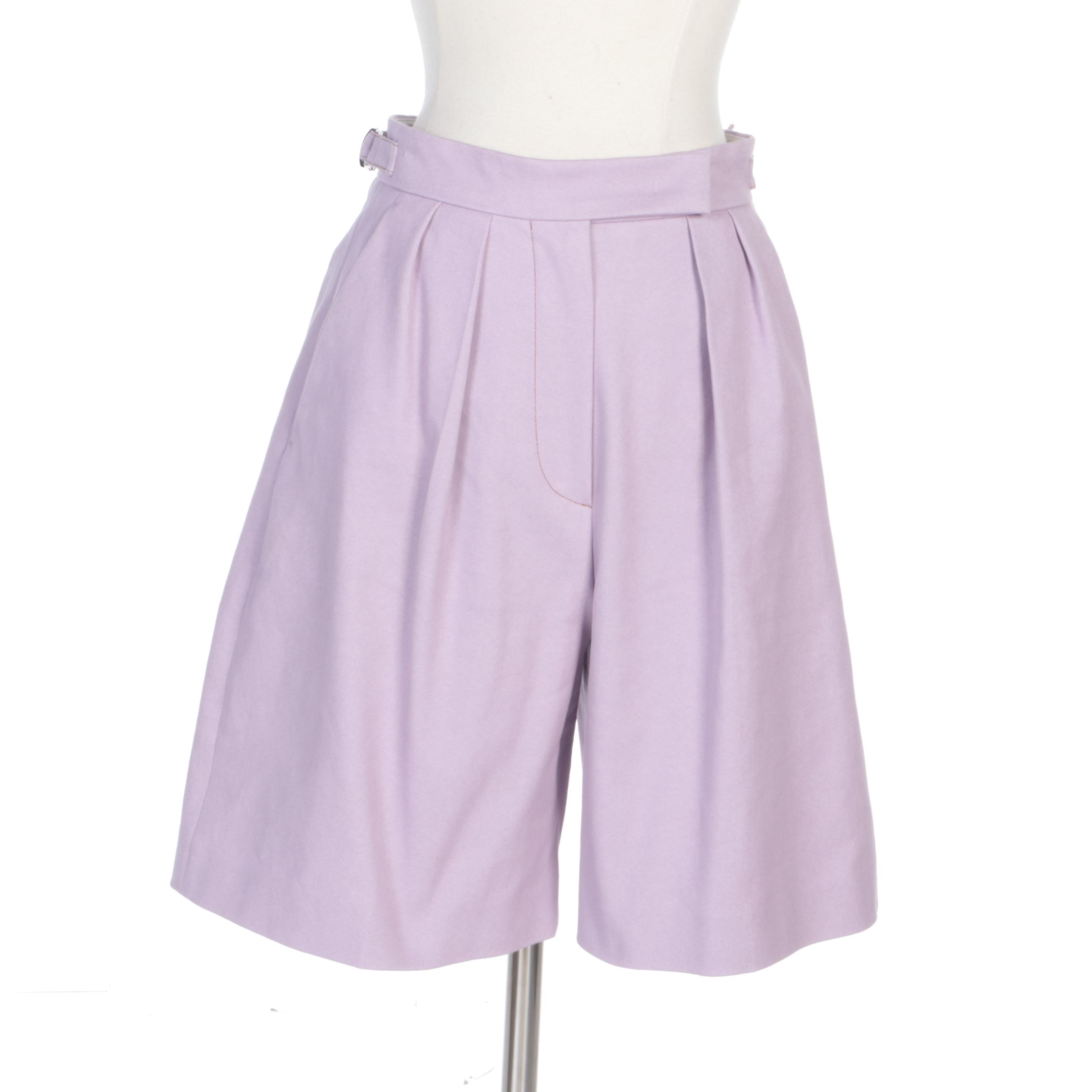 Max Mara Lavender Short Sleeve Pocket Front Shirt with Shorts