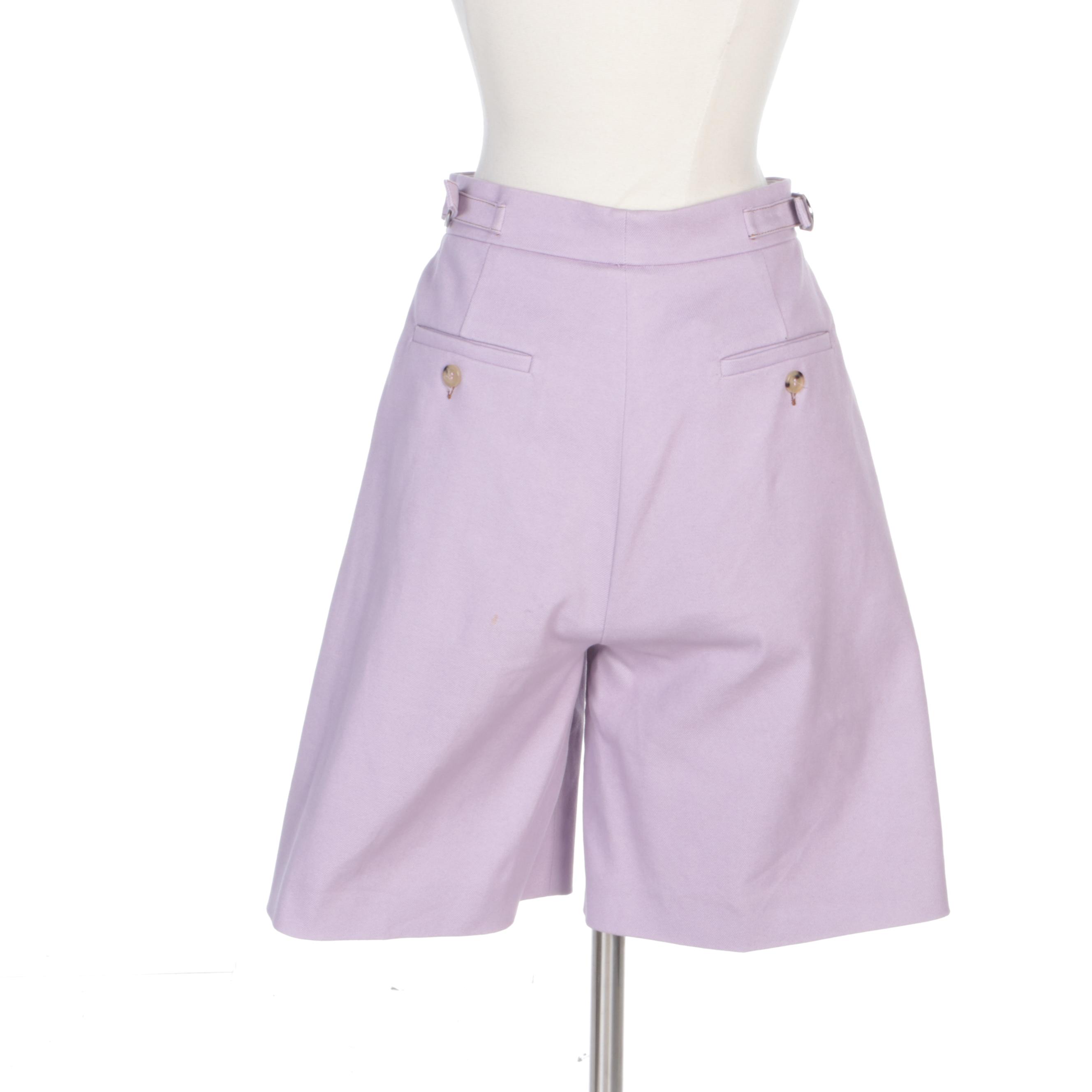Max Mara Lavender Short Sleeve Pocket Front Shirt with Shorts