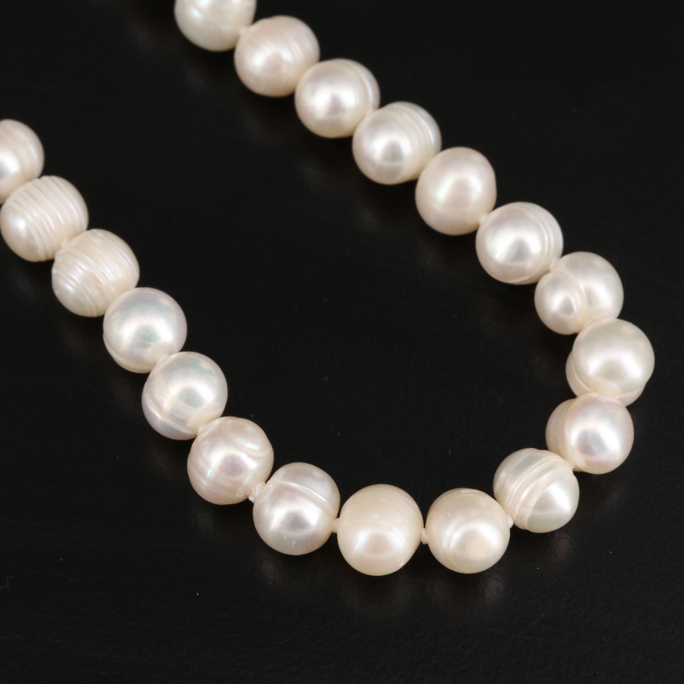 Endless Knotted Pearl Rope Necklace