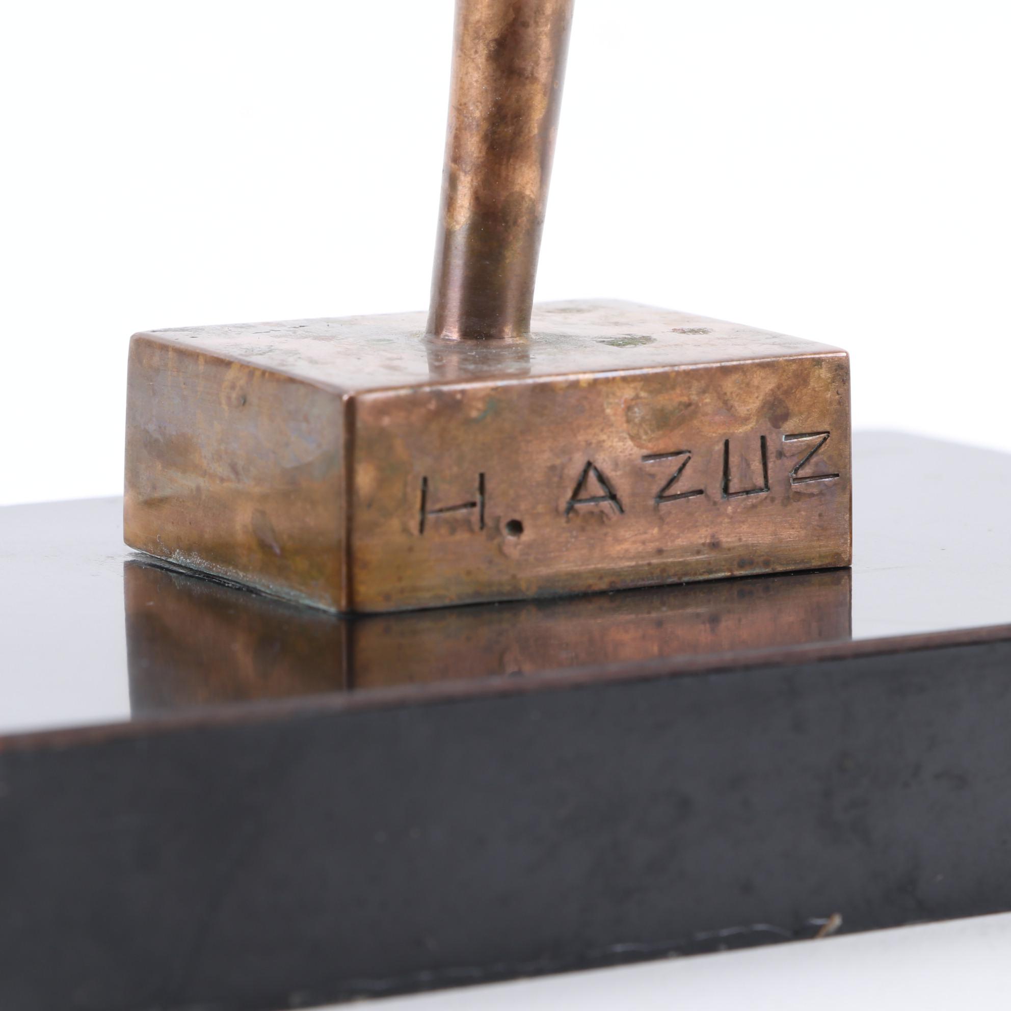 Haim Azuz Bronze Modernist Sculpture