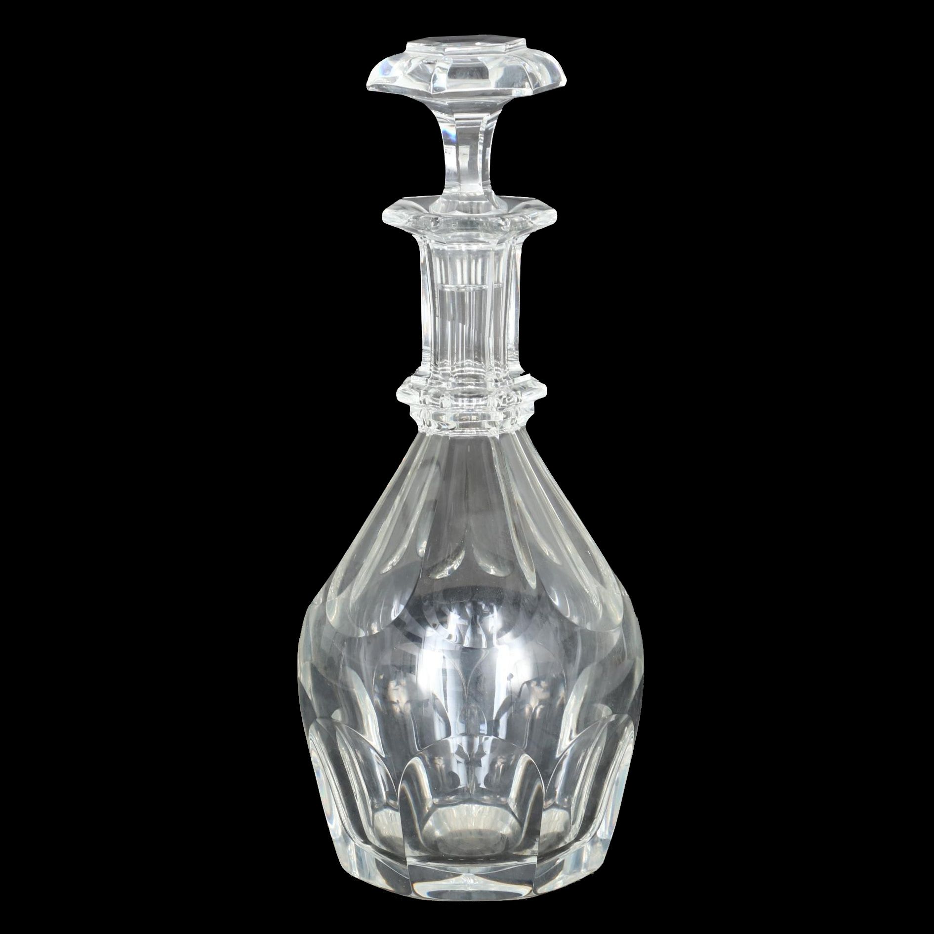 Baccarat "Harcourt" Crystal Decanter and Stopper, Mid to Late 20th Century