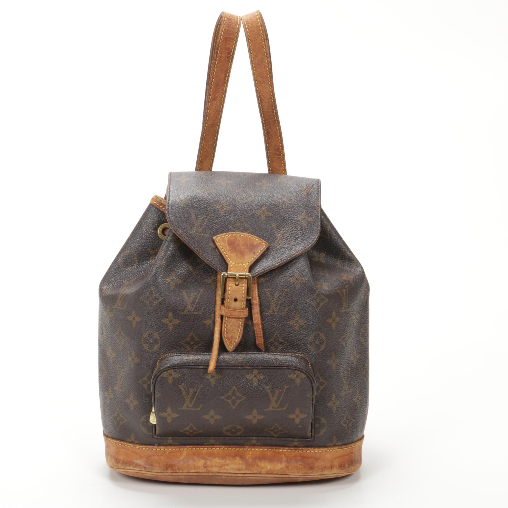 Louis Vuitton Montsouris Backpack in Monogram Canvas and Vachetta Leather