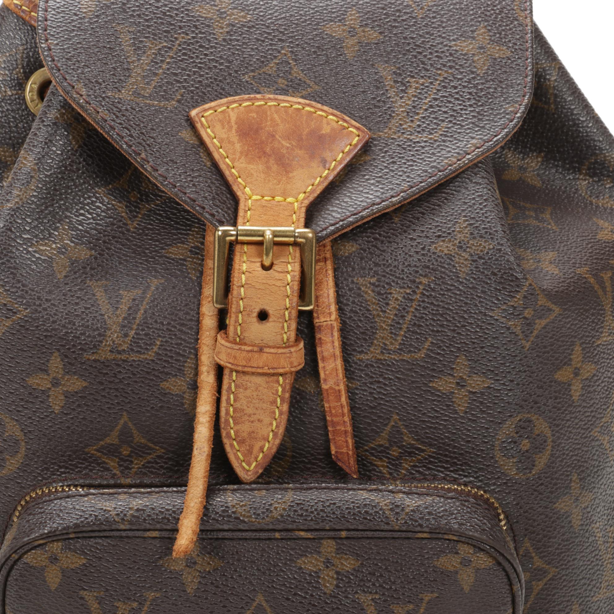 Louis Vuitton Montsouris Backpack in Monogram Canvas and Vachetta Leather