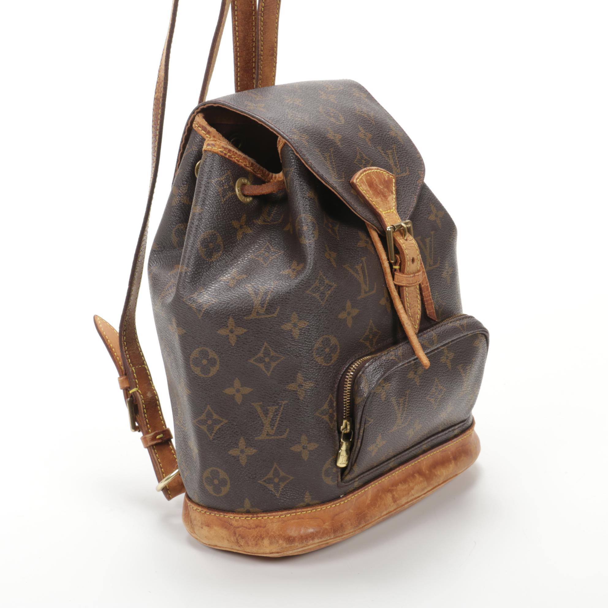 Louis Vuitton Montsouris Backpack in Monogram Canvas and Vachetta Leather