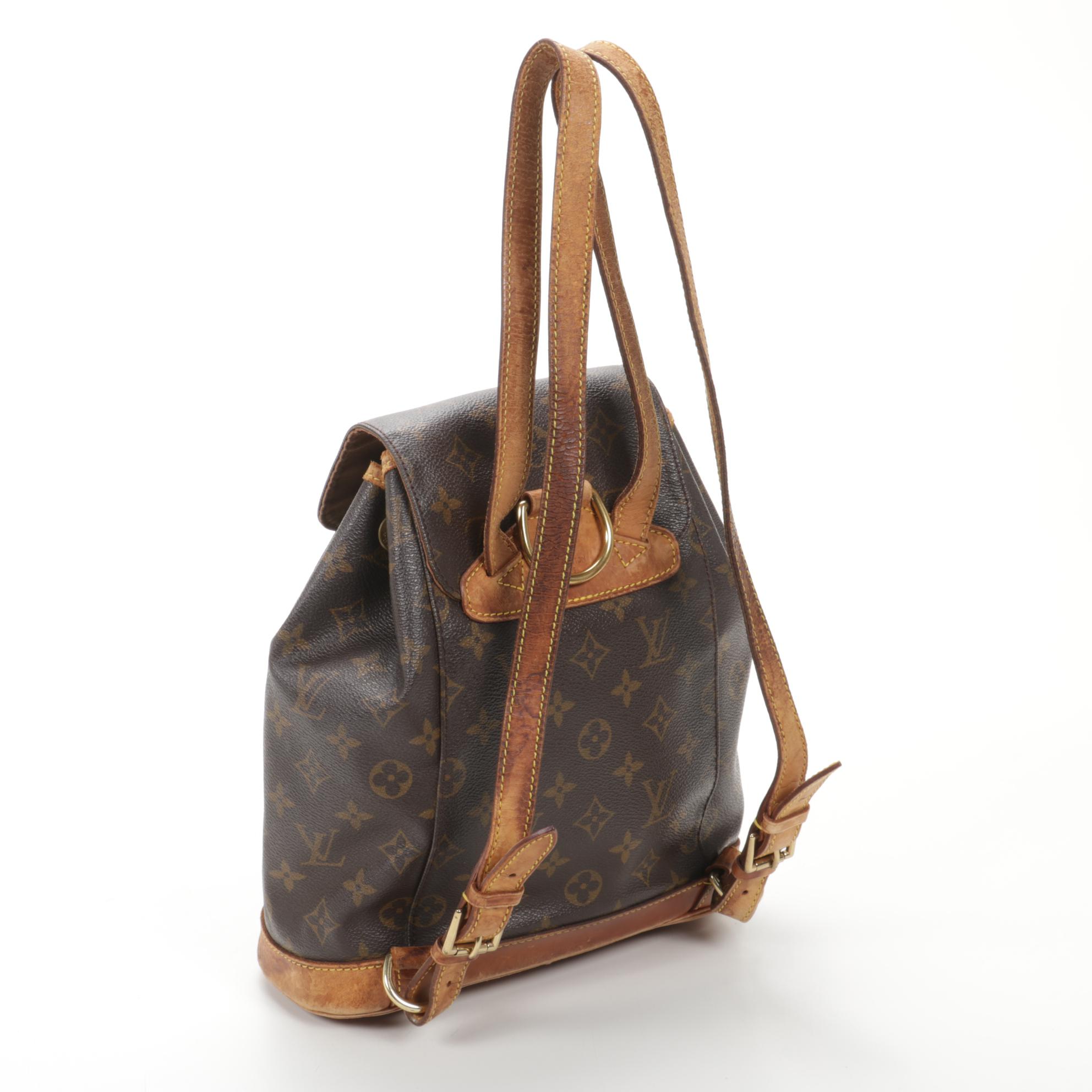 Louis Vuitton Montsouris Backpack in Monogram Canvas and Vachetta Leather