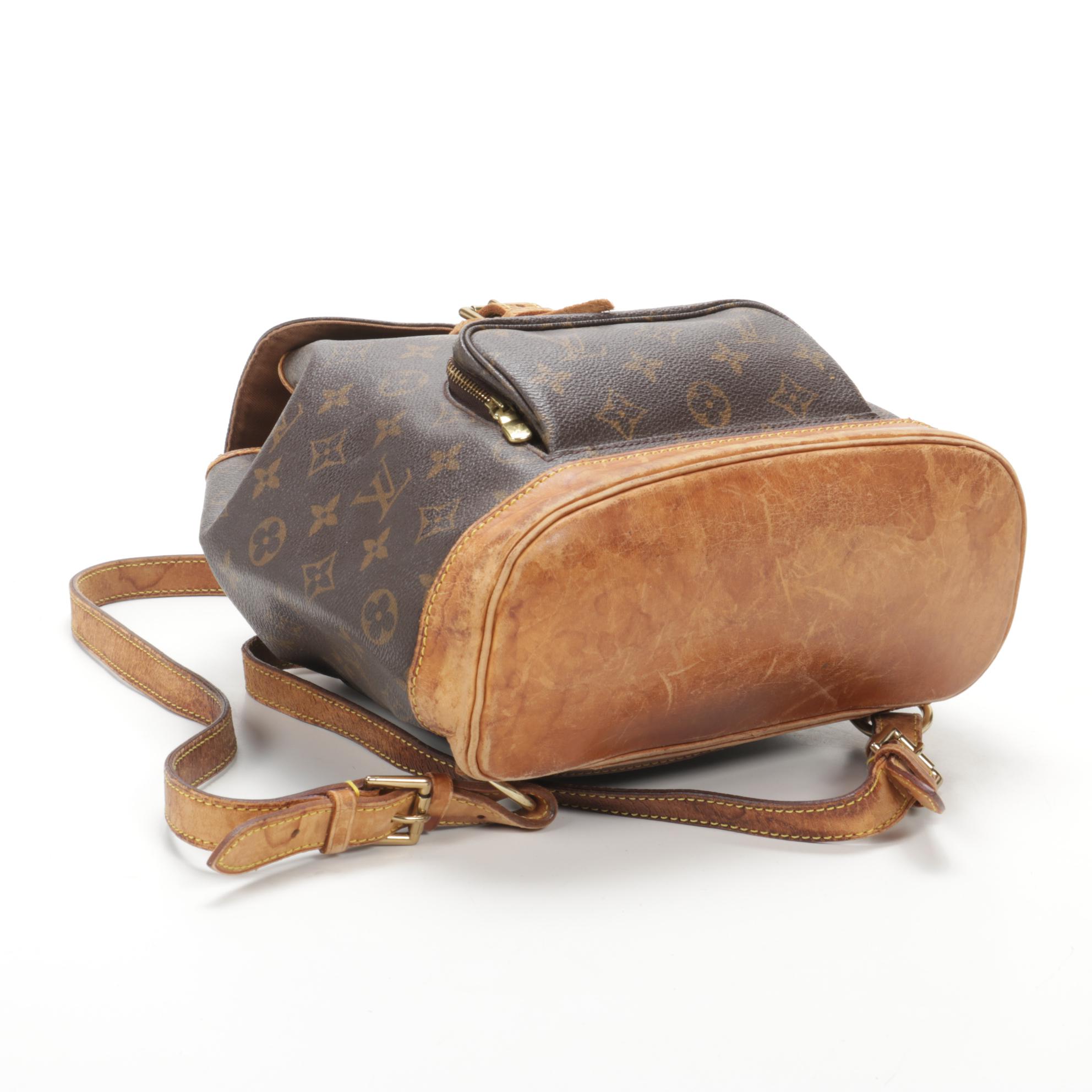 Louis Vuitton Montsouris Backpack in Monogram Canvas and Vachetta Leather