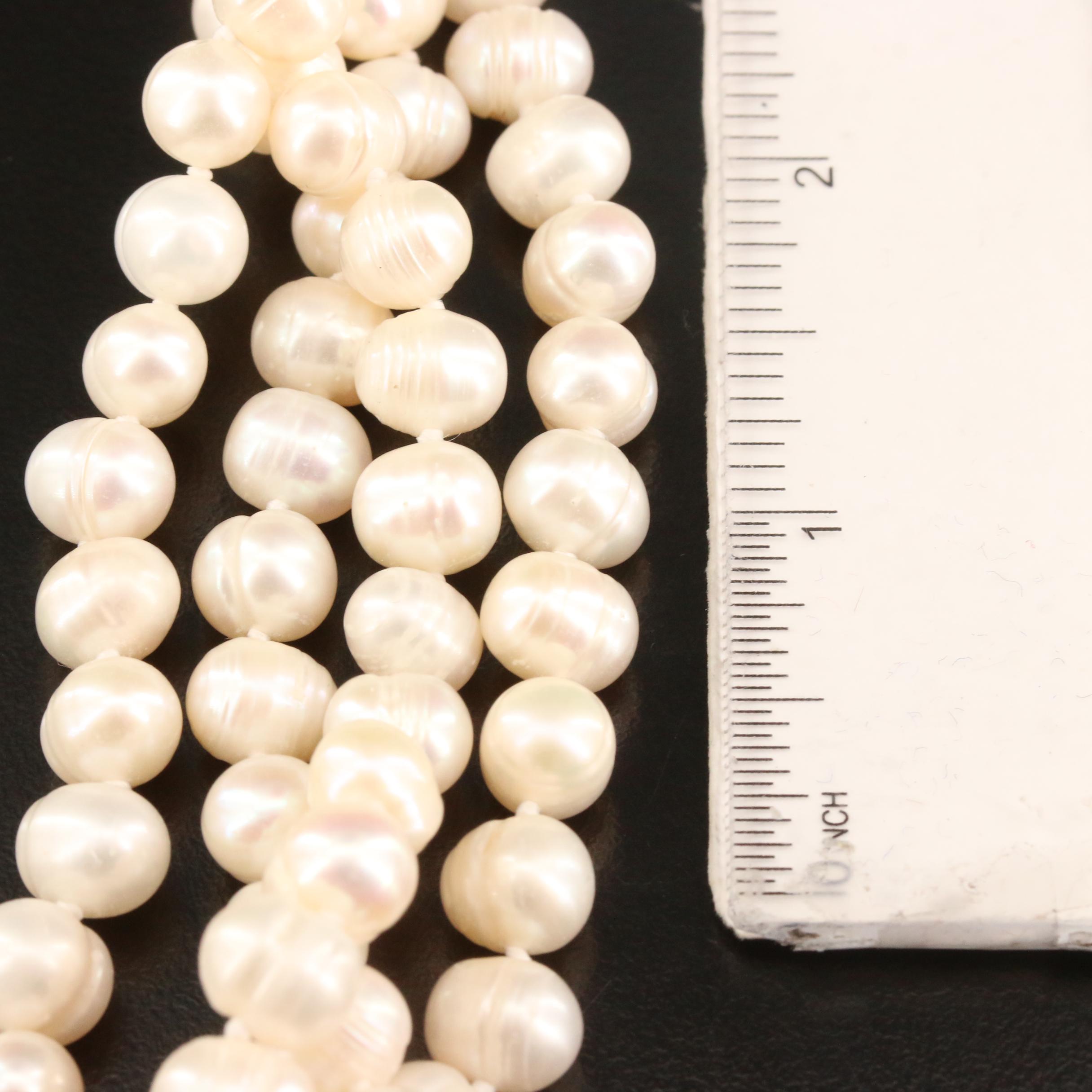 Endless Rope Length Pearl Necklace