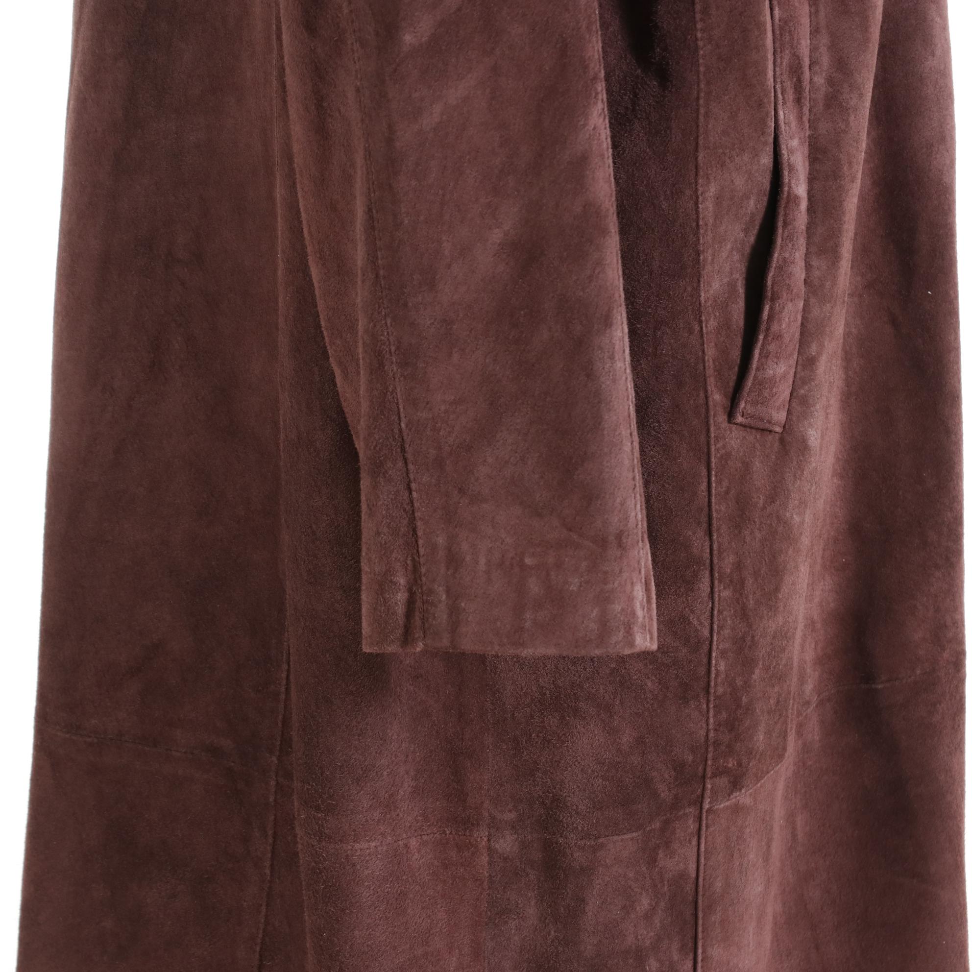 Women's Centigrade Brown Suede Duster Jacket