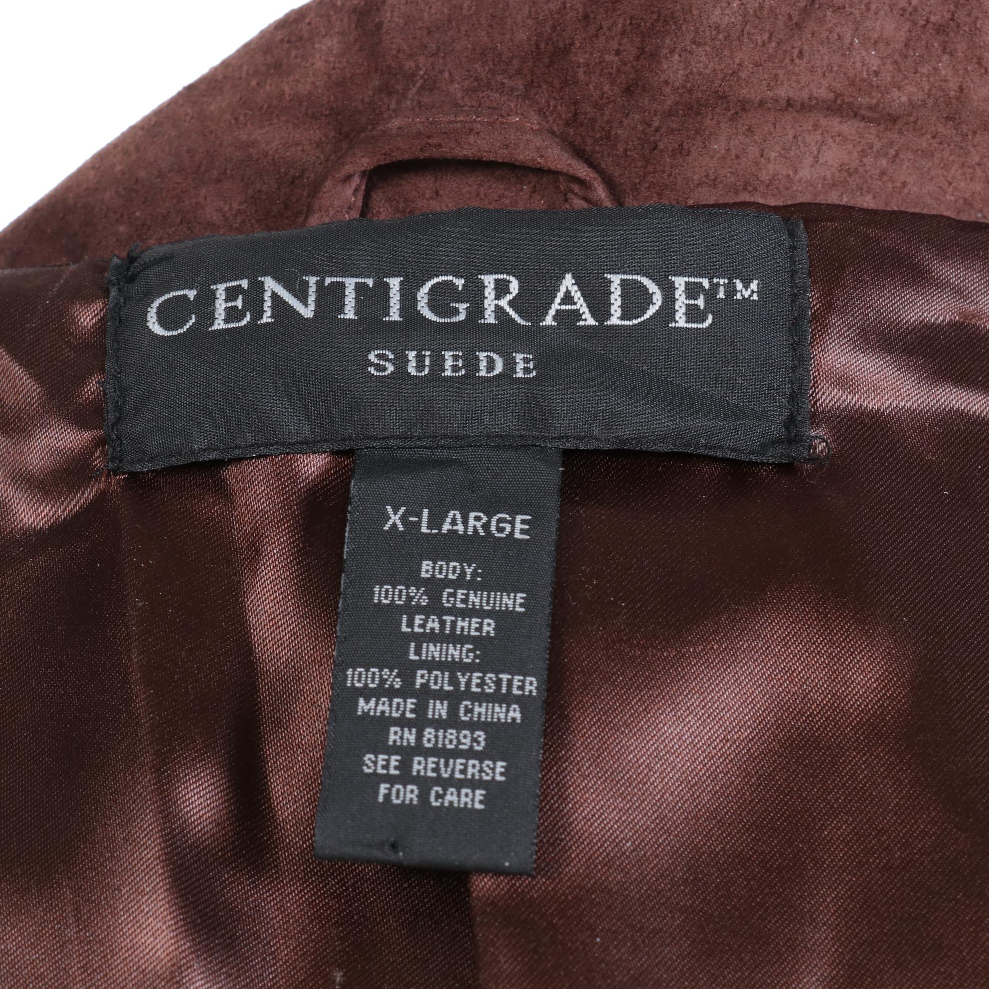 Women's Centigrade Brown Suede Duster Jacket