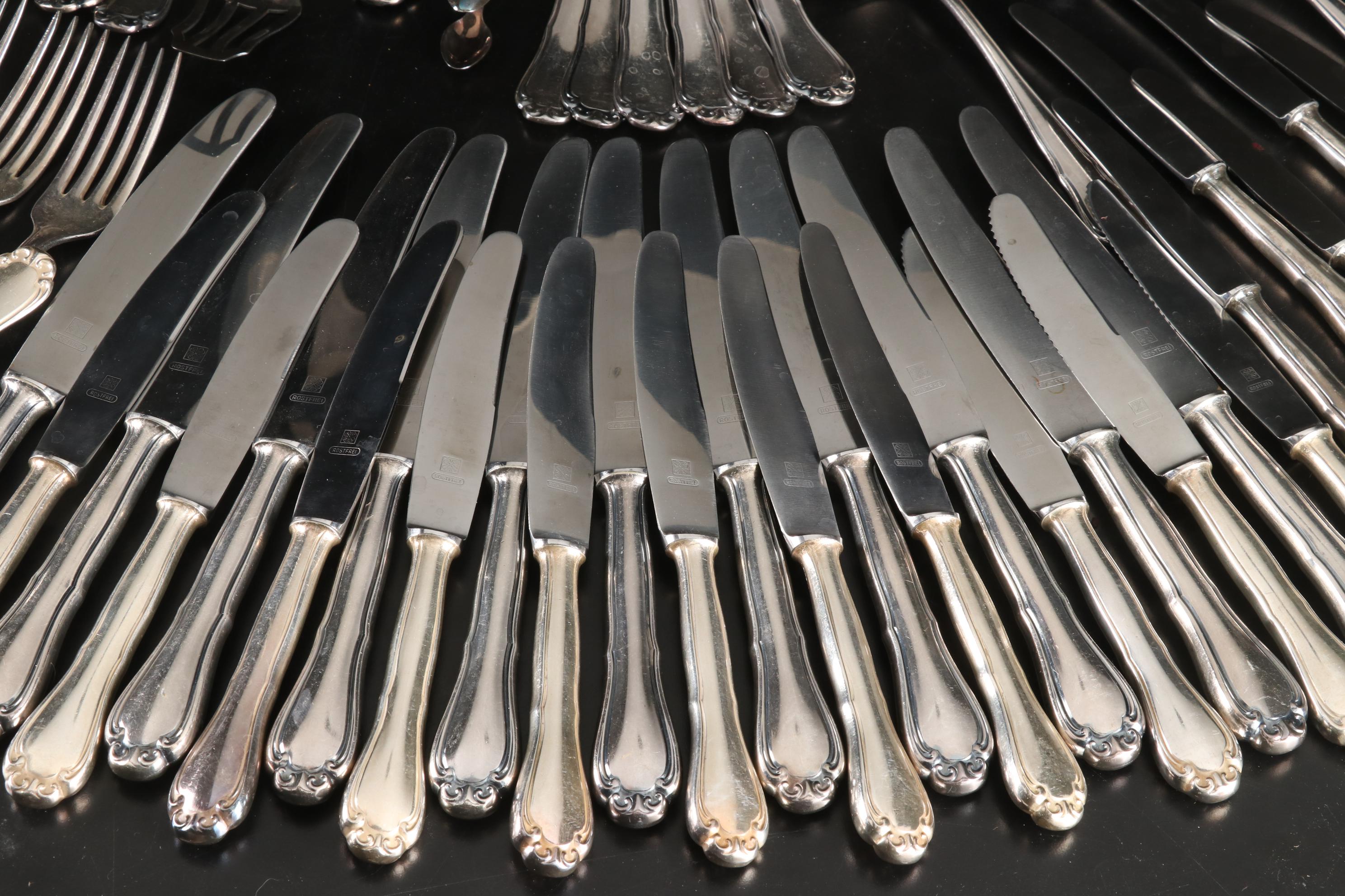 Wilhelm Seibel German Silver Plate Flatware, Mid to Late 20th Century