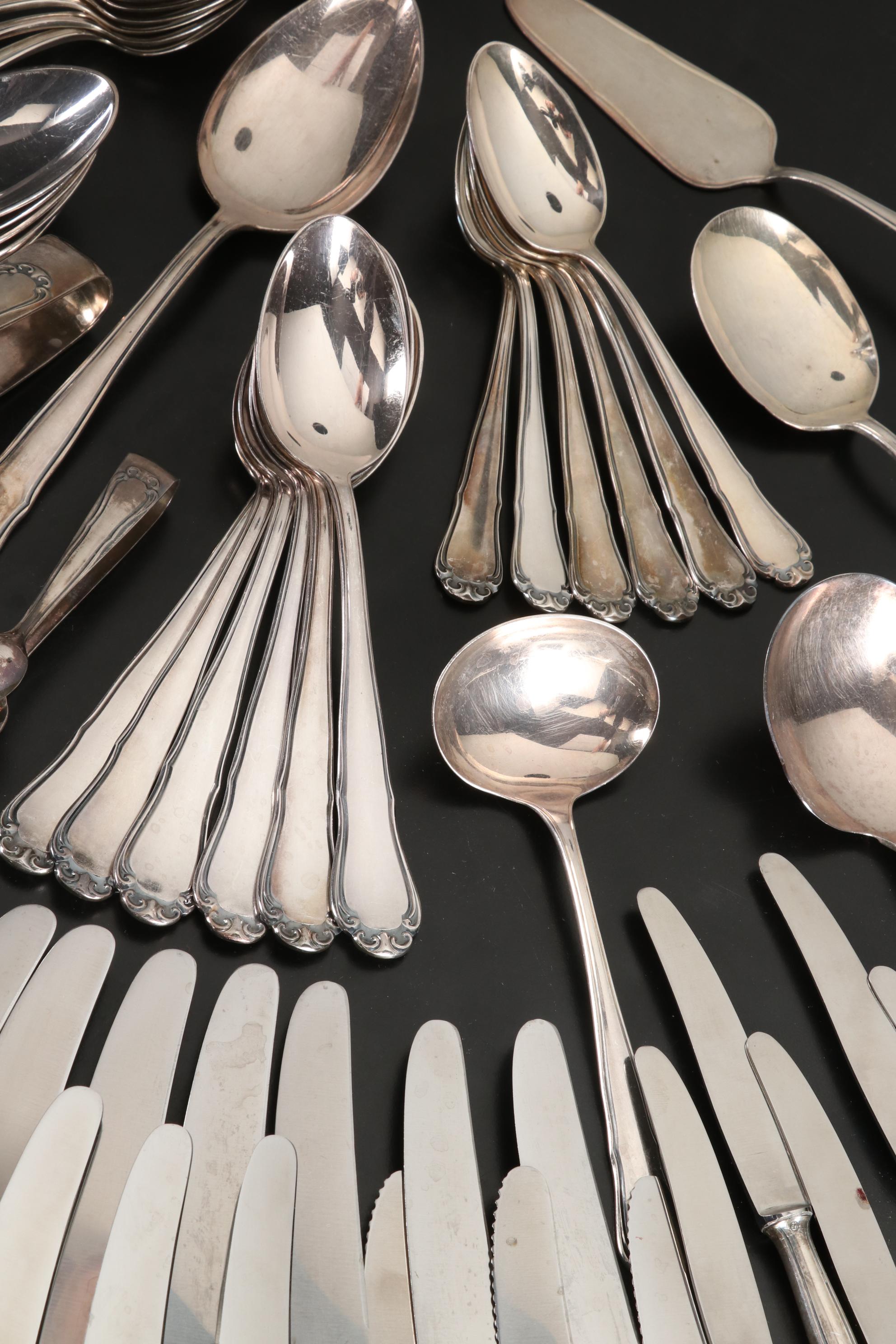 Wilhelm Seibel German Silver Plate Flatware, Mid to Late 20th Century