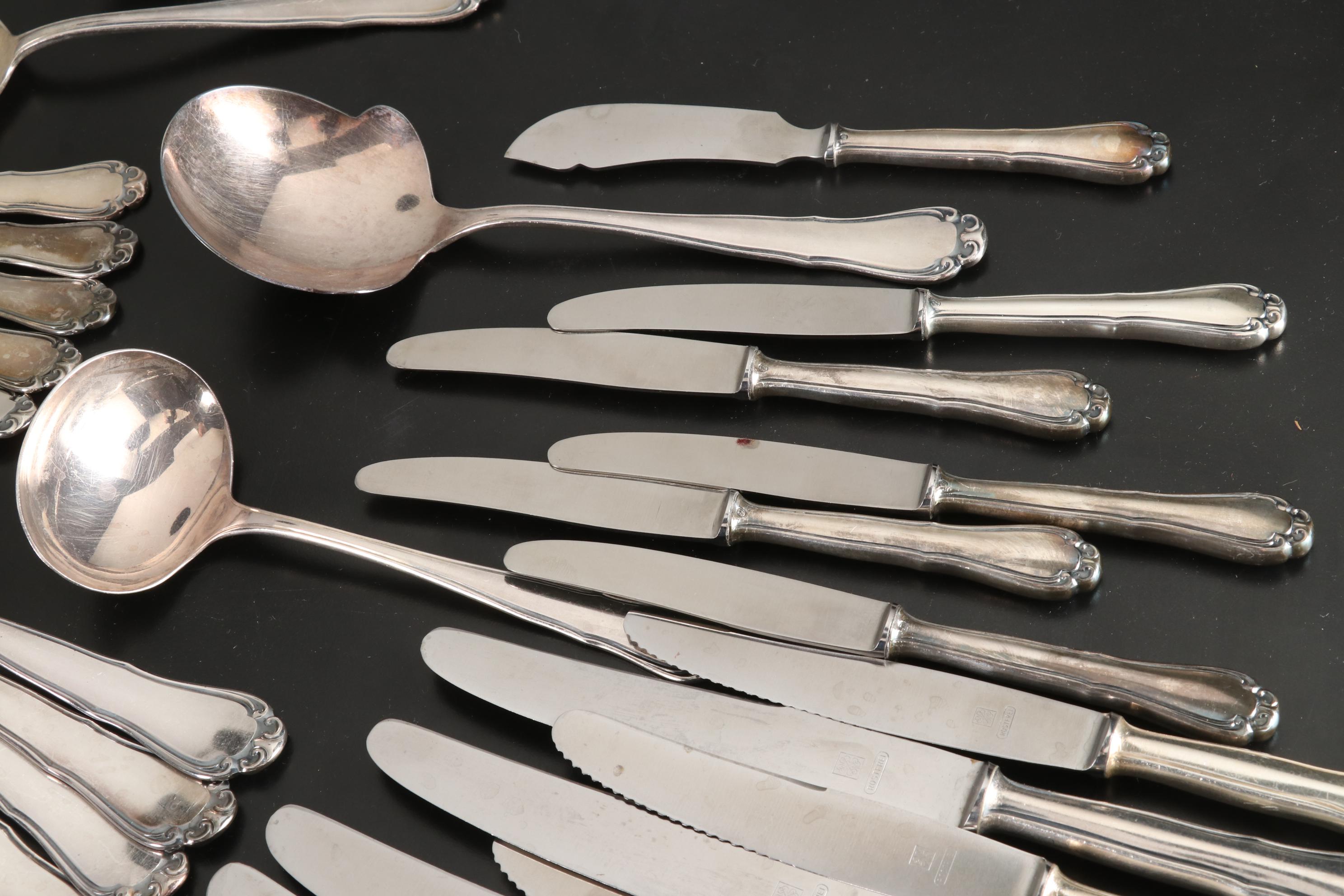 Wilhelm Seibel German Silver Plate Flatware, Mid to Late 20th Century