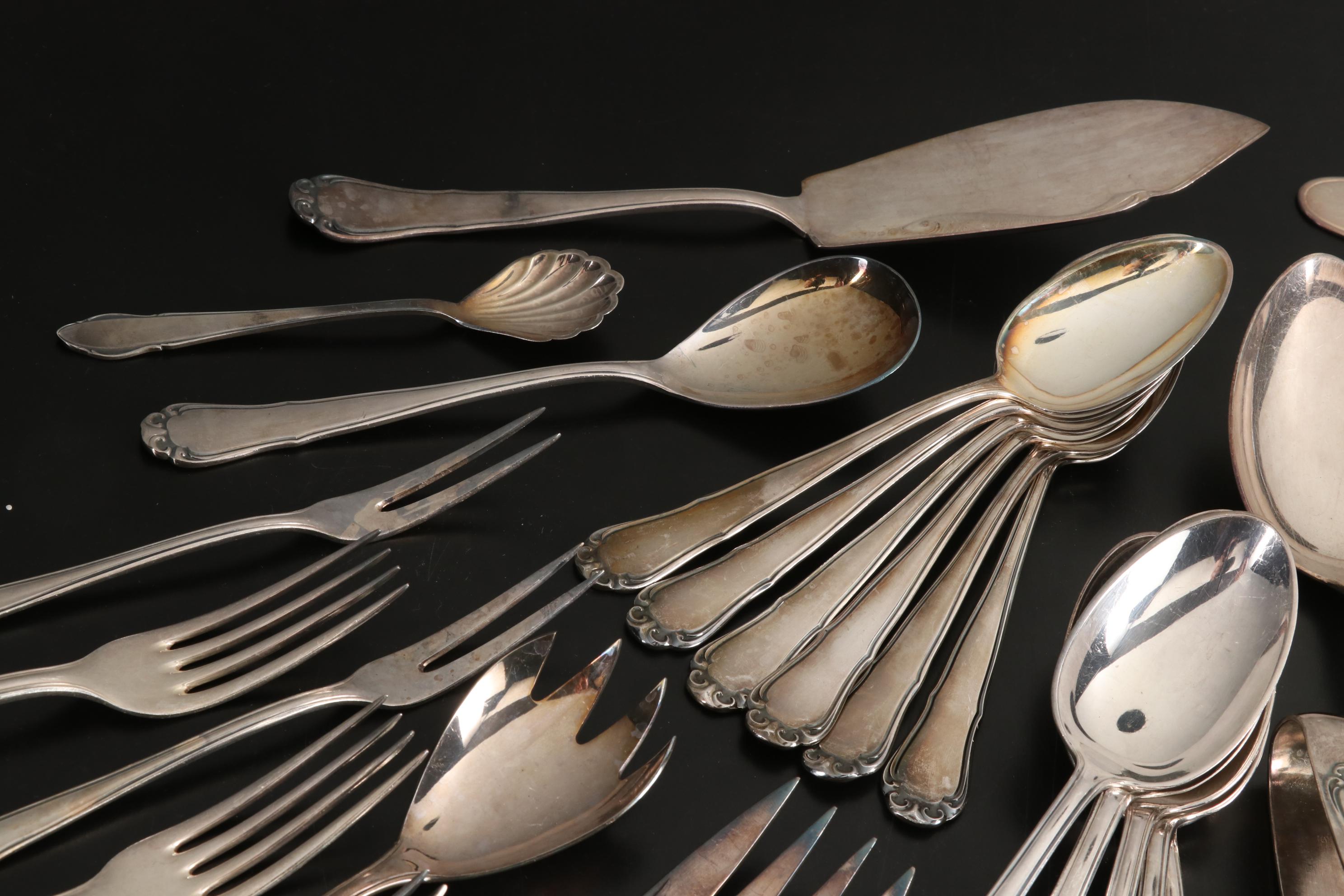 Wilhelm Seibel German Silver Plate Flatware, Mid to Late 20th Century