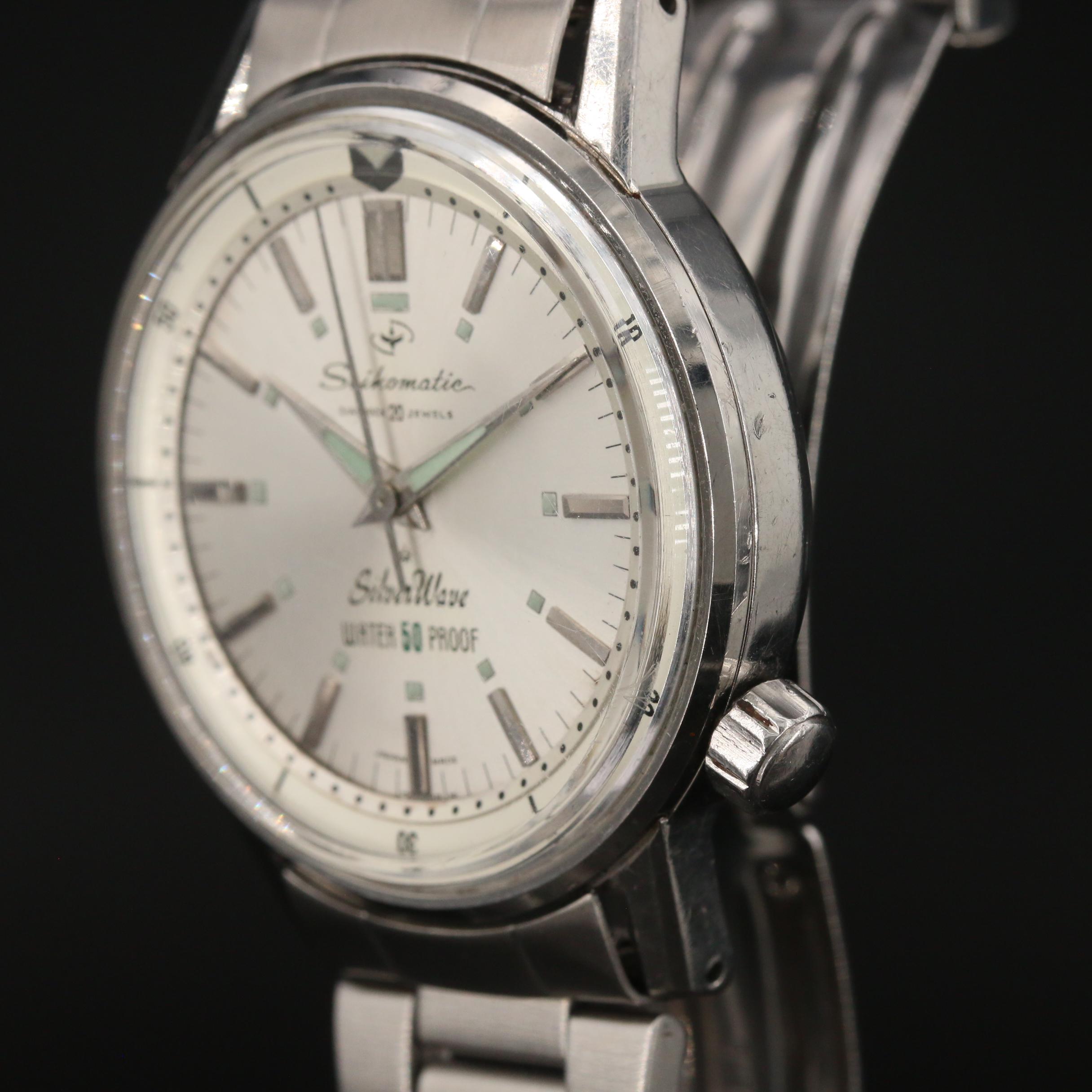 "Seikomatic Silverwave" Stainless Steel Automatic Watch