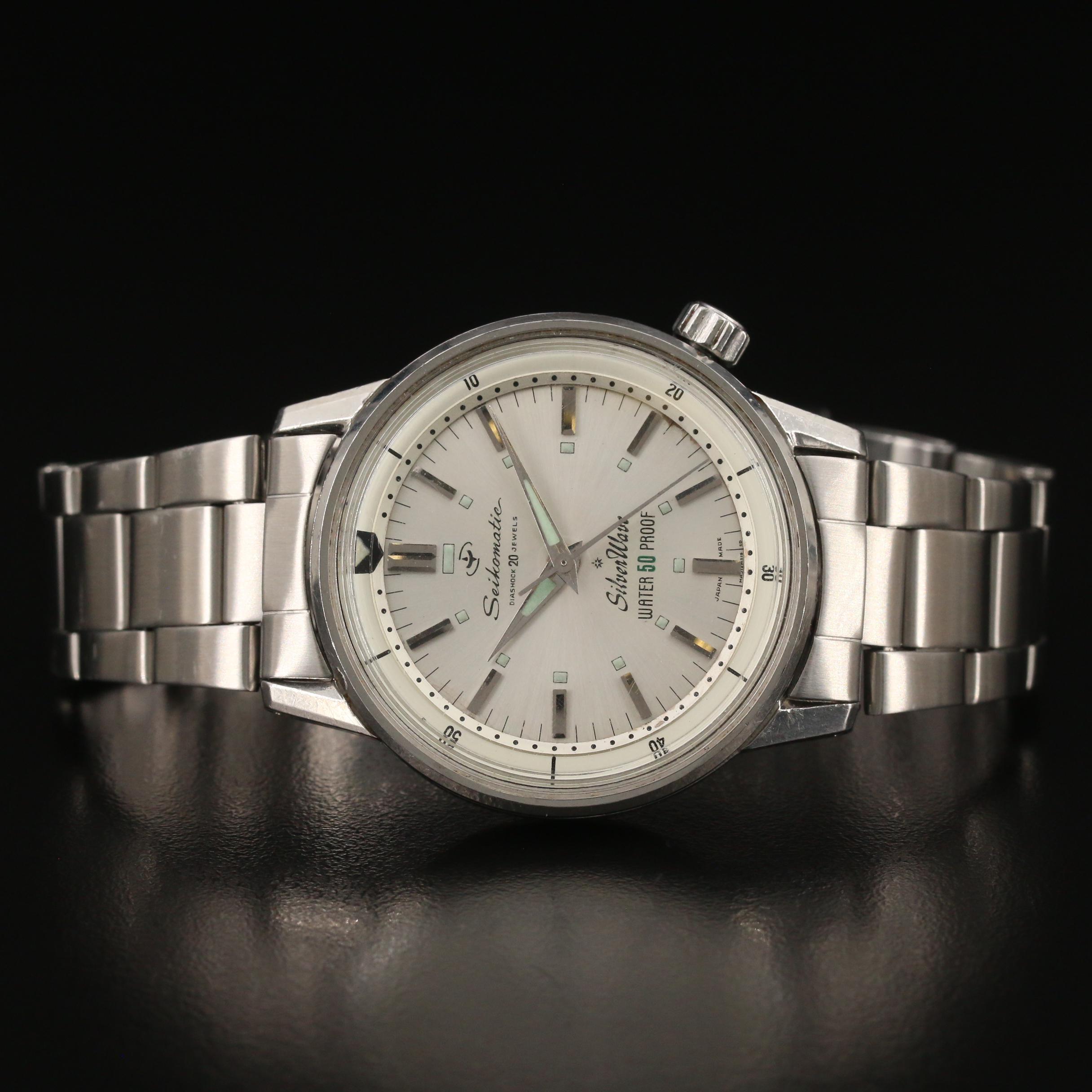 "Seikomatic Silverwave" Stainless Steel Automatic Watch