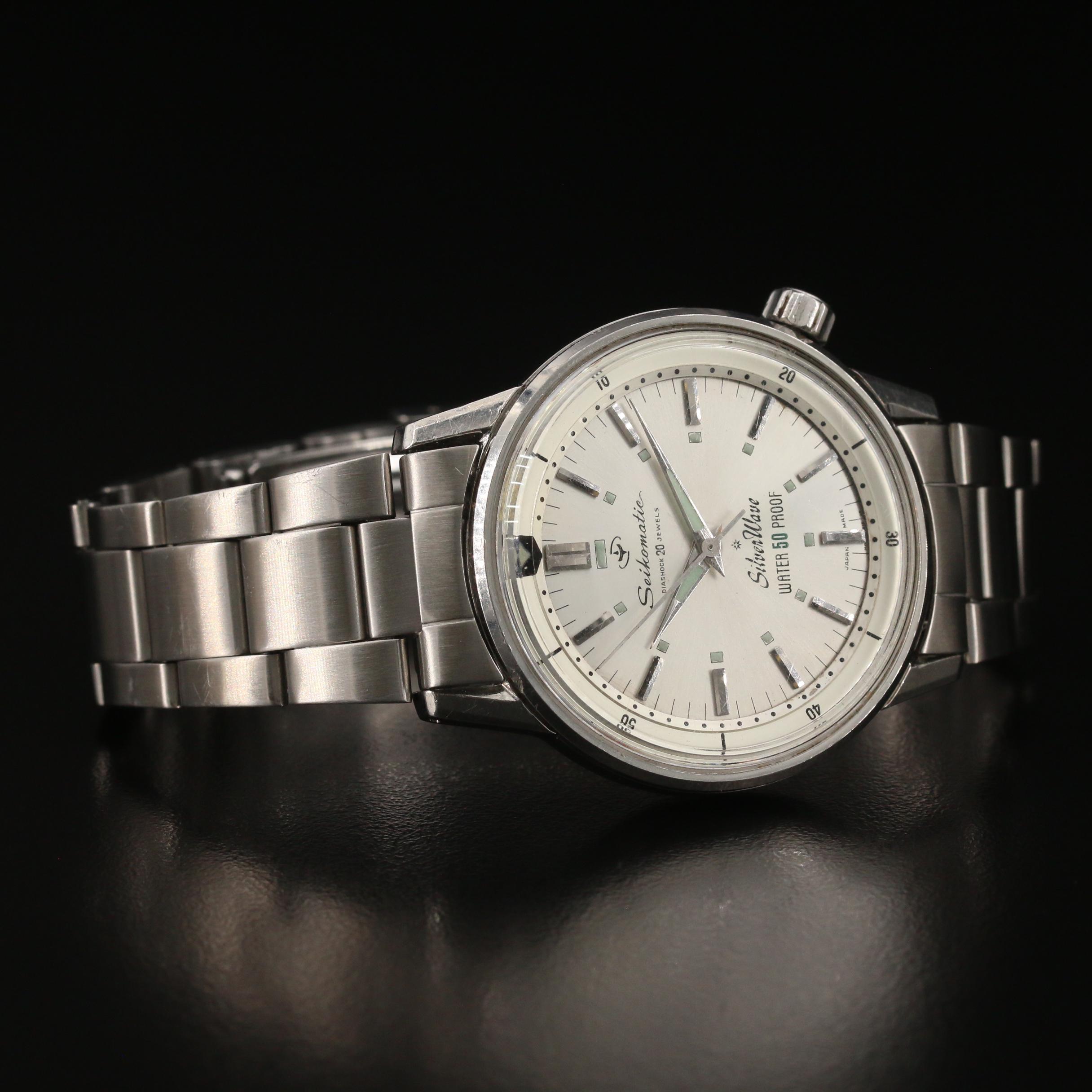"Seikomatic Silverwave" Stainless Steel Automatic Watch