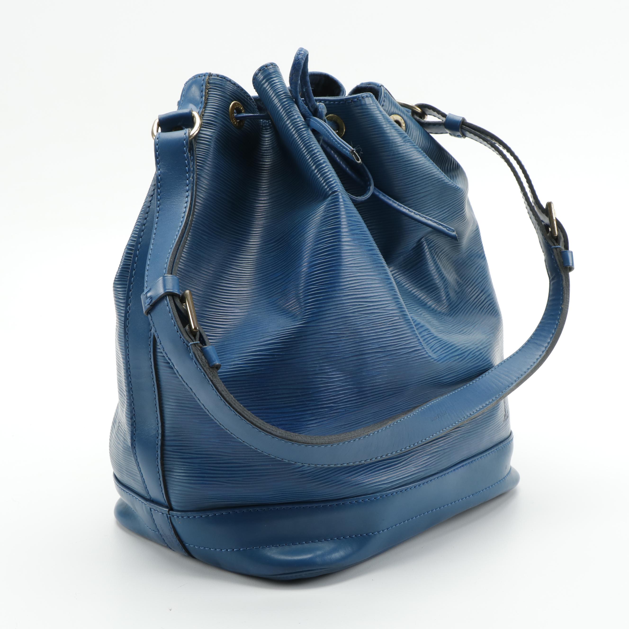 Louis Vuitton Noé Bucket Bag in Toledo Blue Epi Leather with Smooth Leather Trim