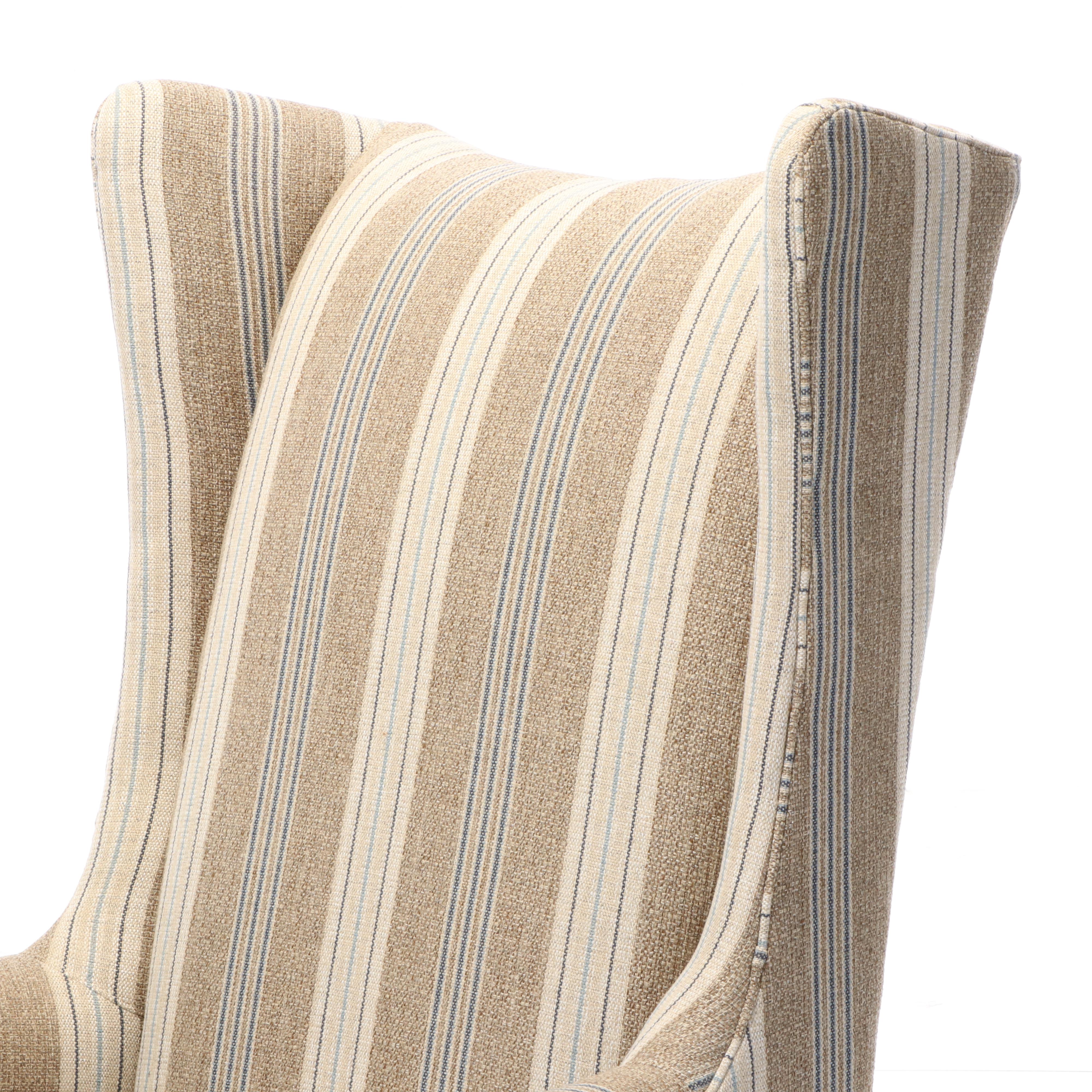 CR Laine Furniture Custom-Upholstered Wingback Armchair