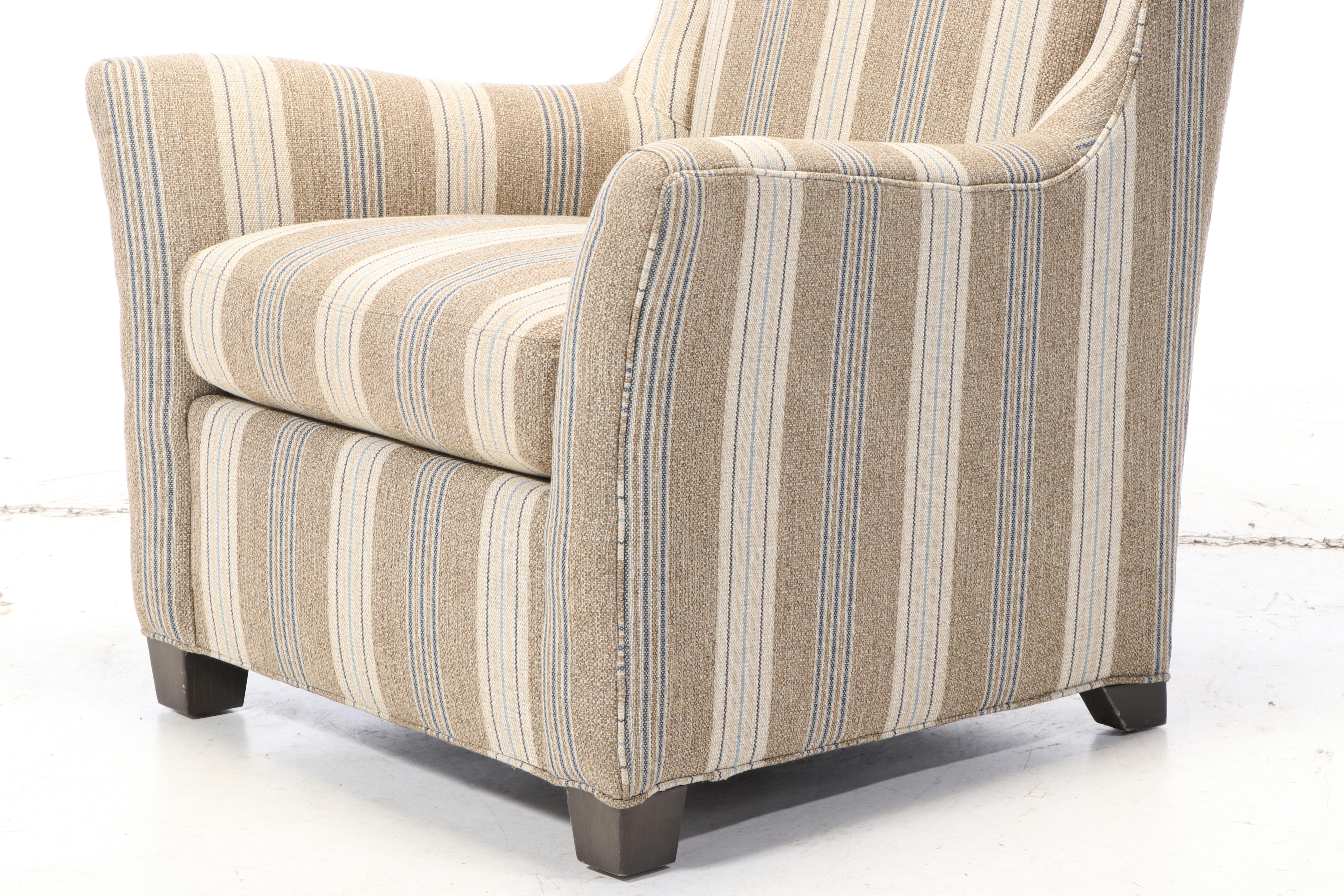 CR Laine Furniture Custom-Upholstered Wingback Armchair