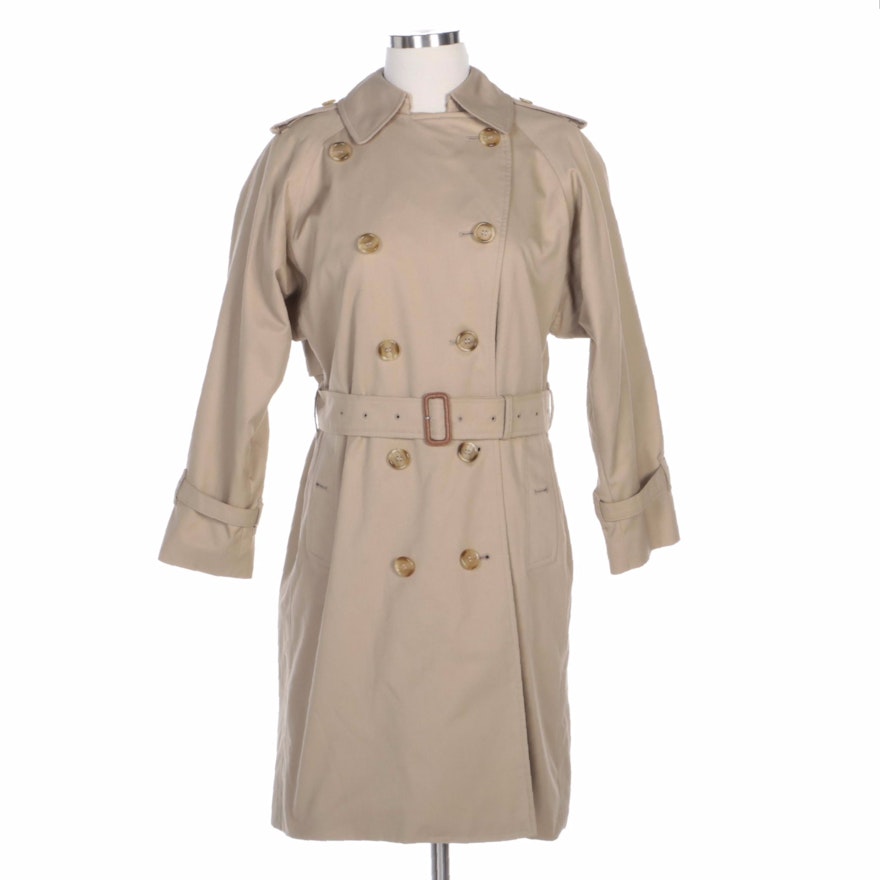 Burberrys Double-Breasted Trench Coat with Removable Wool Lining