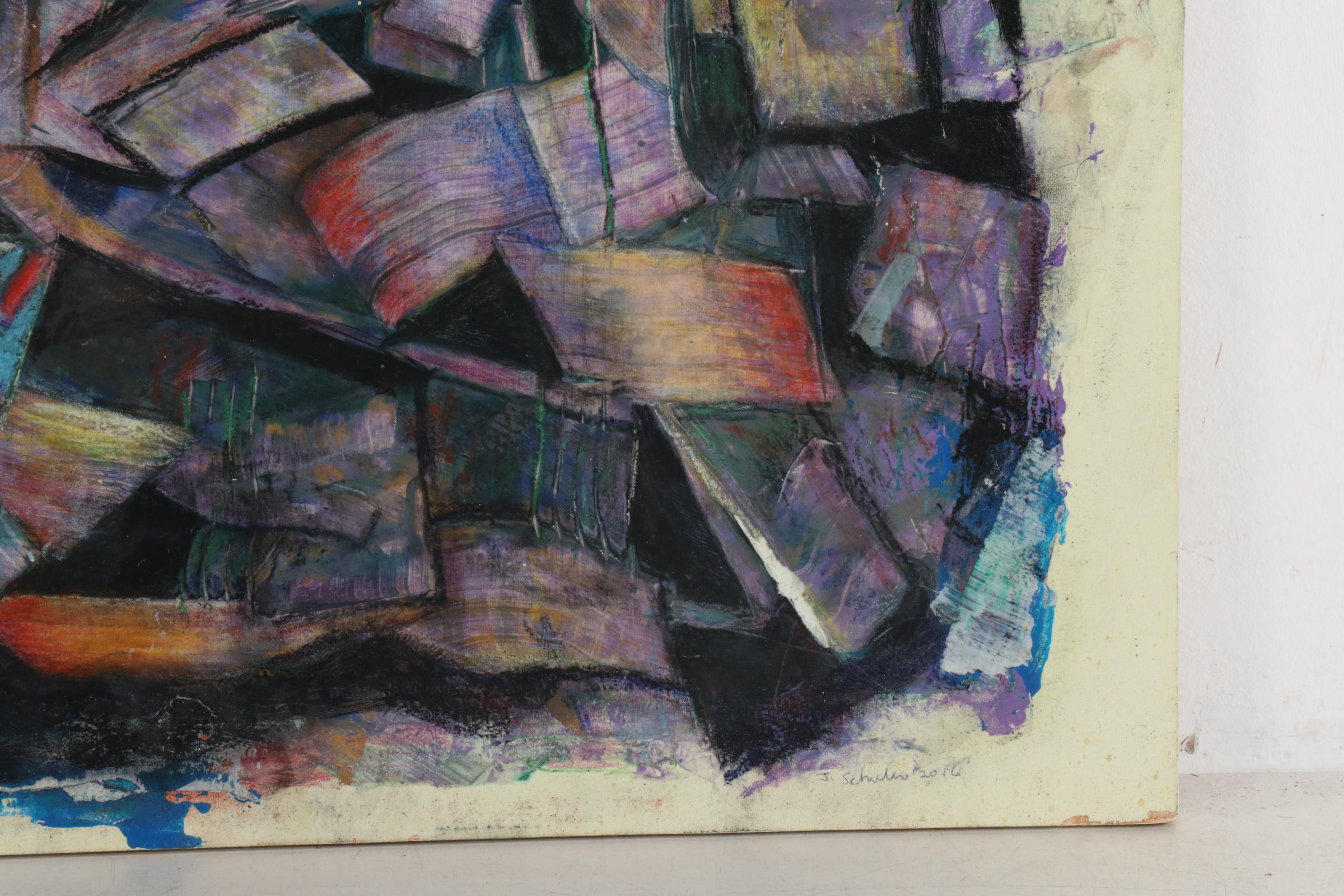 Janice Schuler Mixed Media Painting "...Let All Who Breathe Partake..."