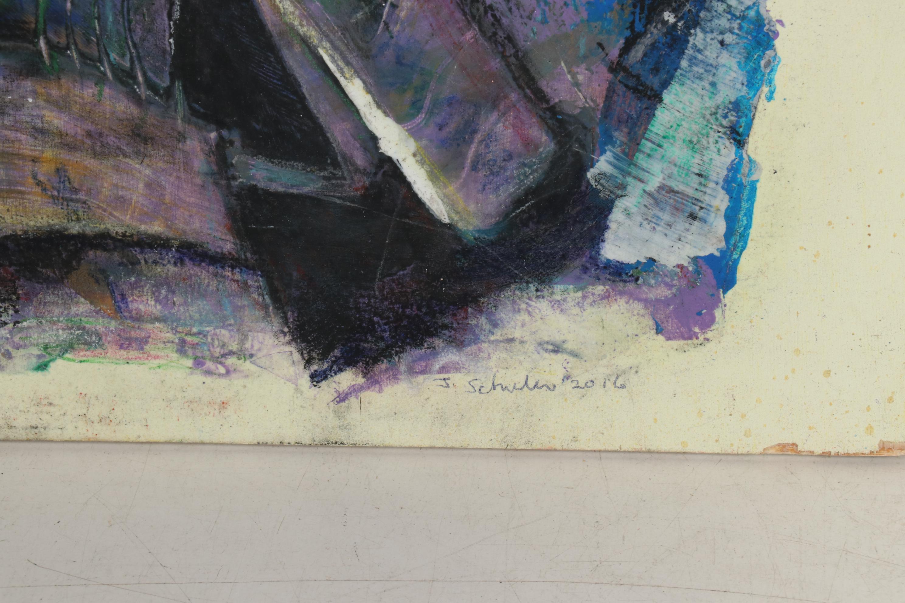 Janice Schuler Mixed Media Painting "...Let All Who Breathe Partake..."