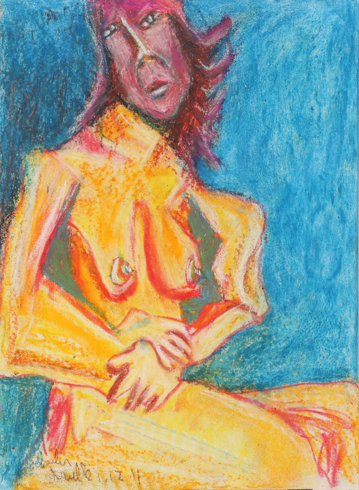 Janice Schuler Pastel Drawing "Brielle," 2011