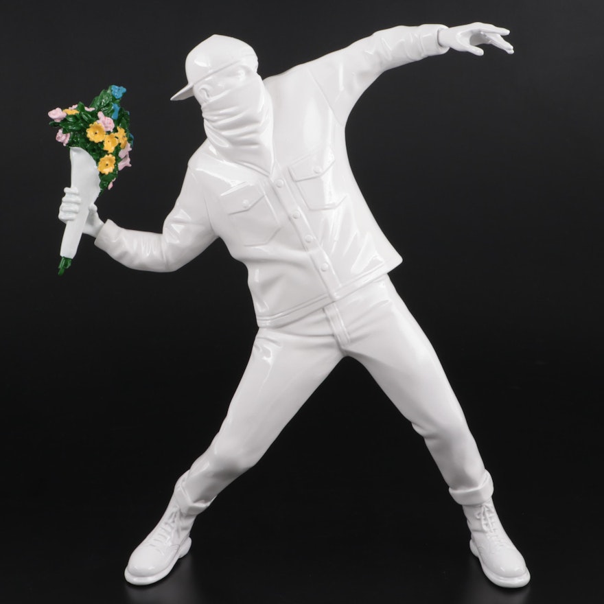 Medicom Toy x Sync Resin Figurine after Banksy "Flower Bomber"