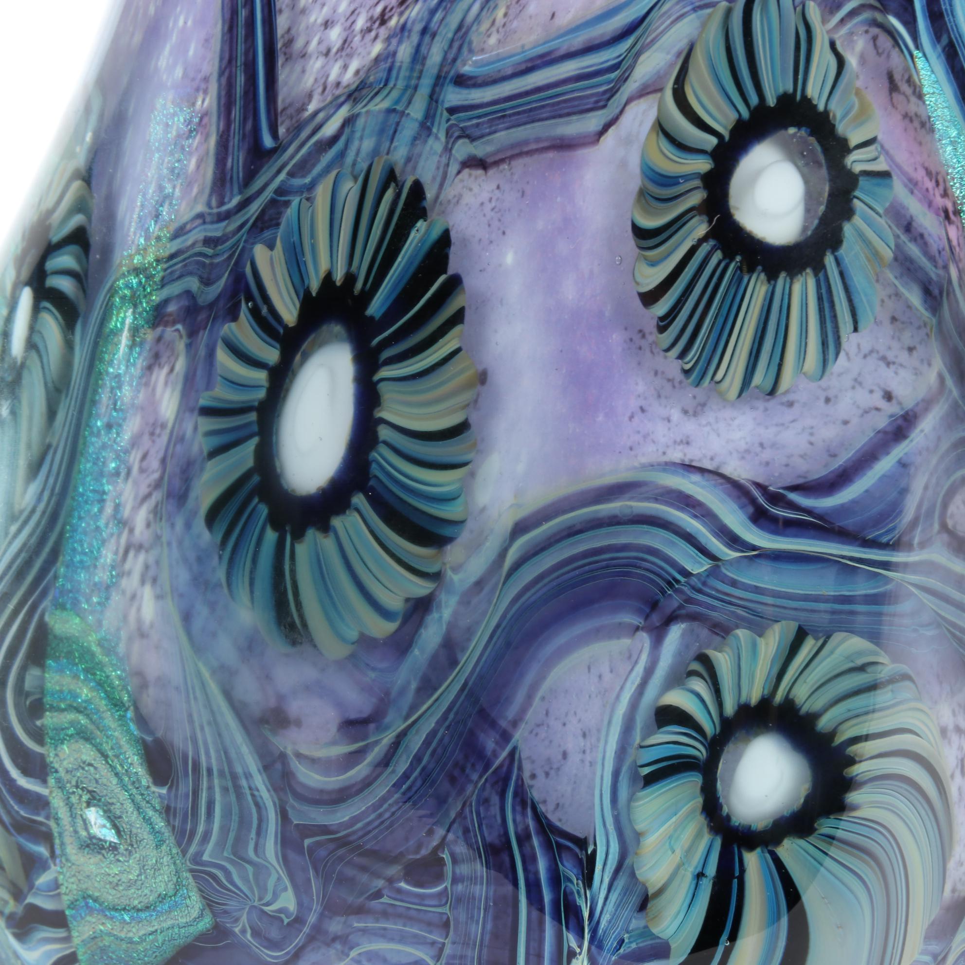 Robert Eickholt Handblown Art Glass Vase, 2013