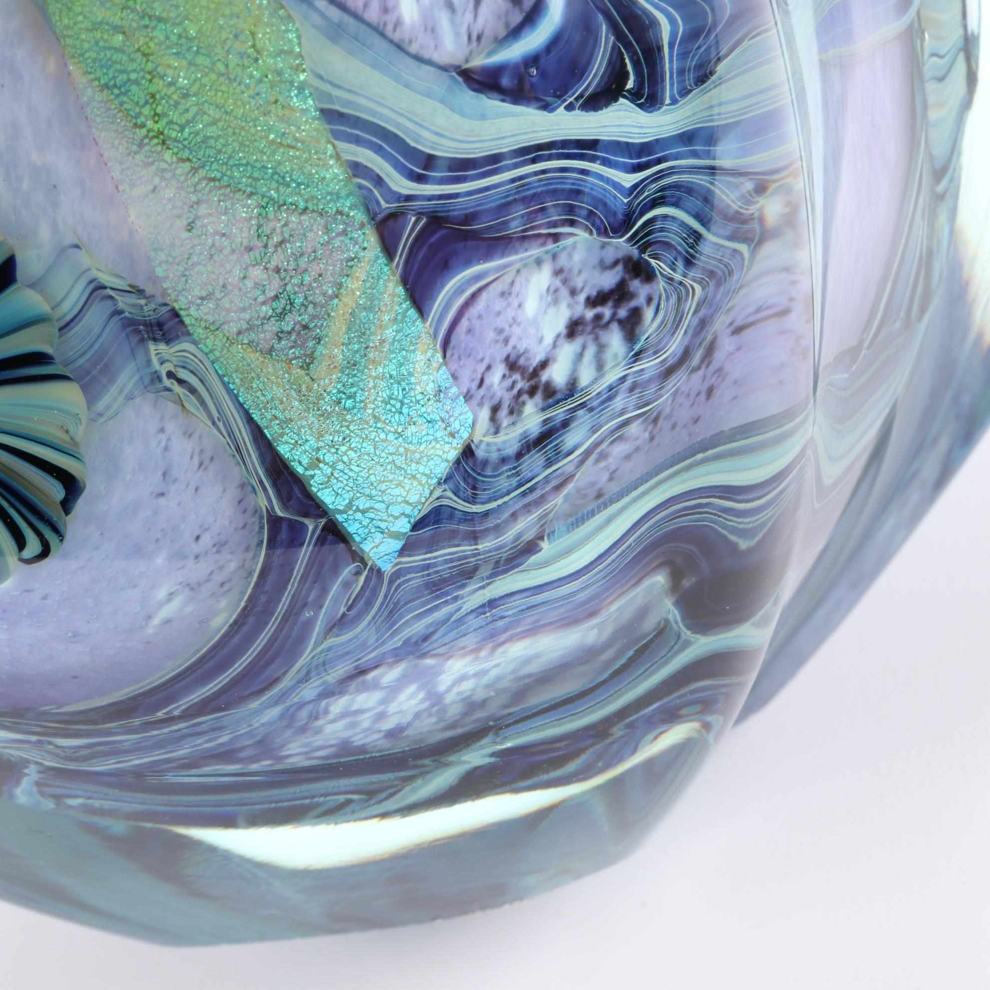 Robert Eickholt Handblown Art Glass Vase, 2013