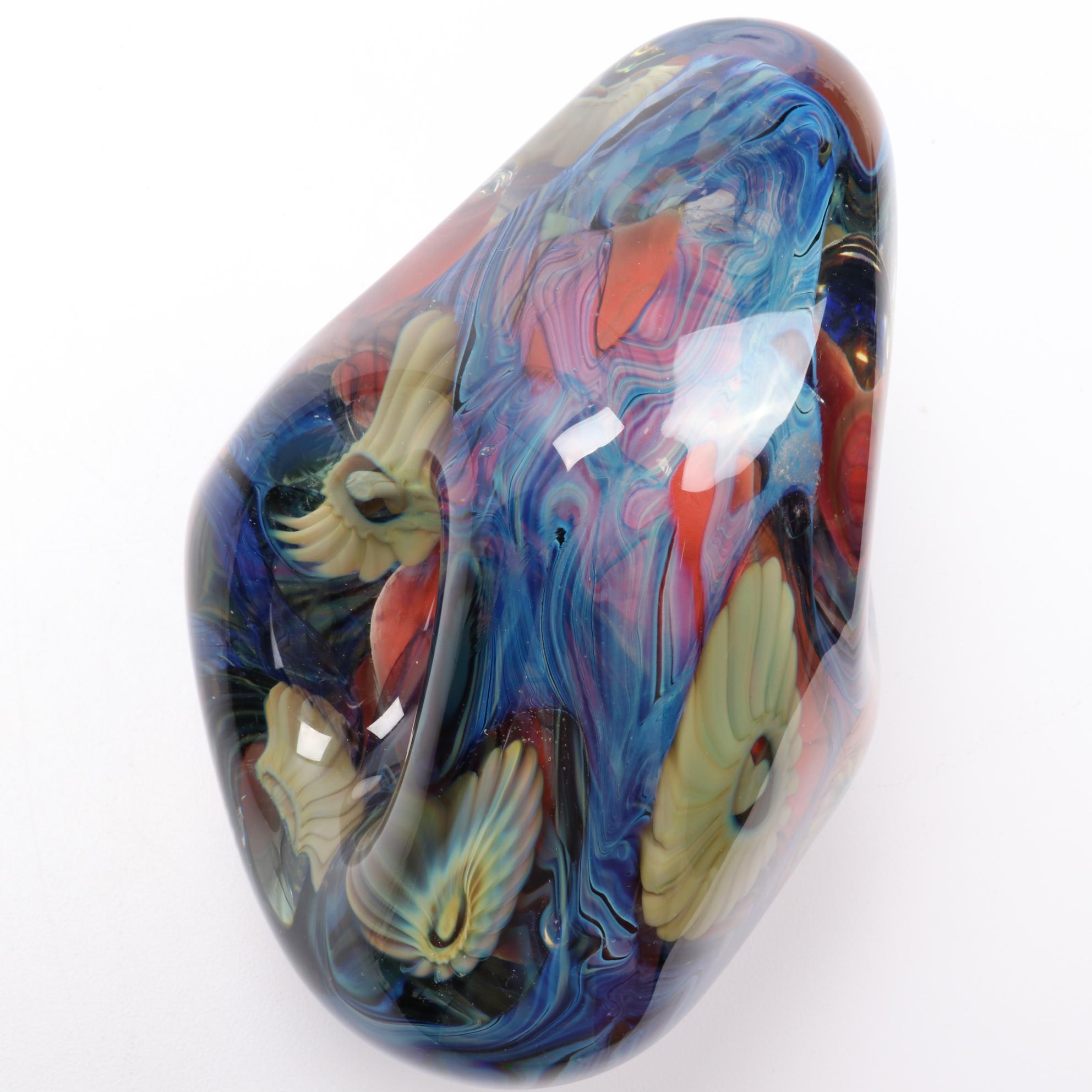 Robert Eickholt Handblown Art Glass Paperweight, 2008