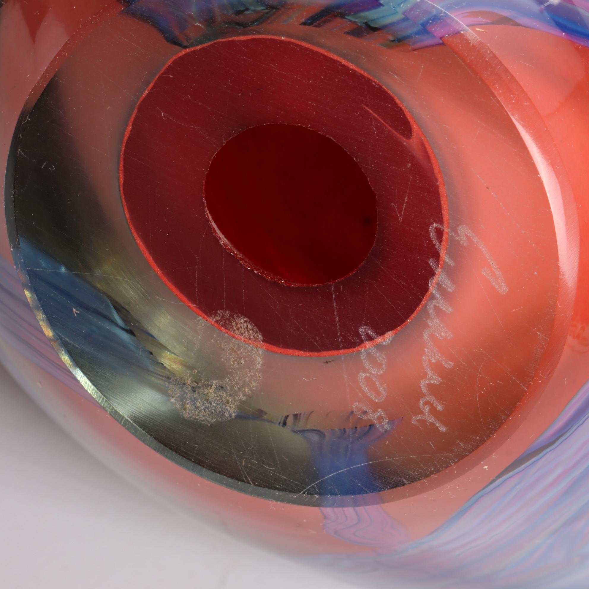 Robert Eickholt Handblown Art Glass Paperweight, 2008