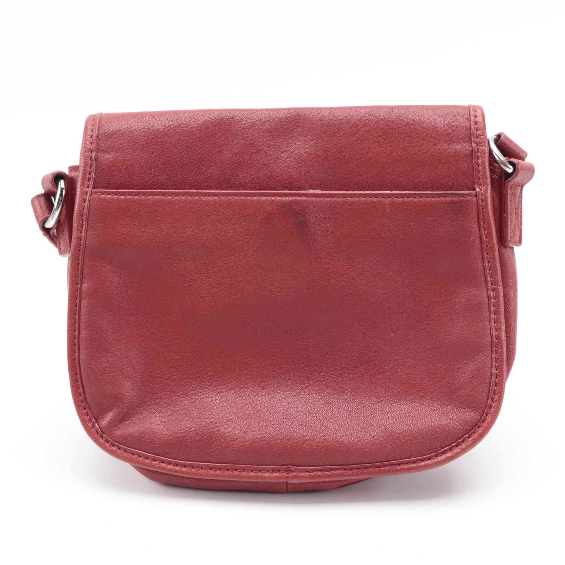 Tory Burch Black Leather Crossbody and Michael Kors Red Saddle Bag