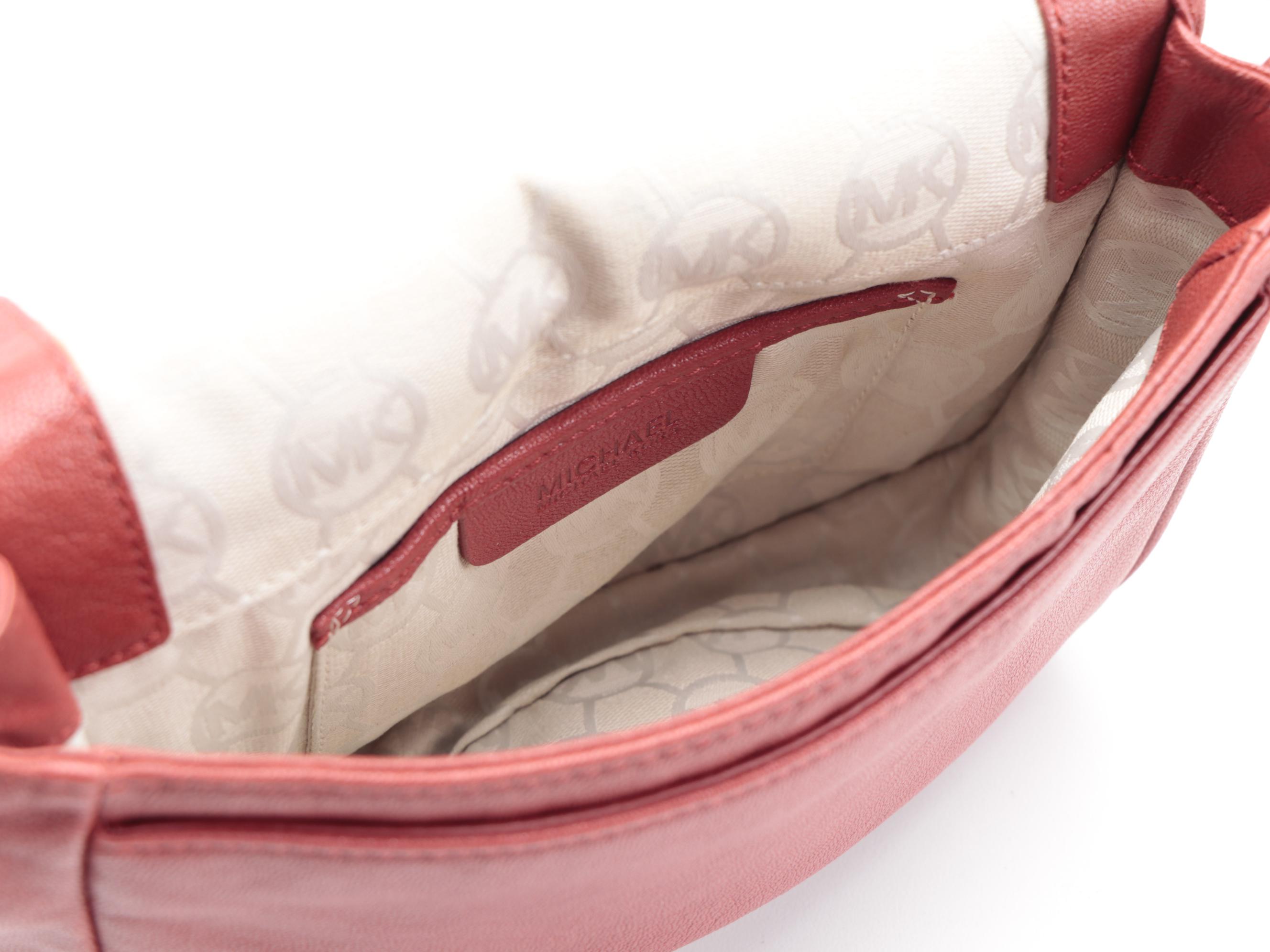 Tory Burch Black Leather Crossbody and Michael Kors Red Saddle Bag