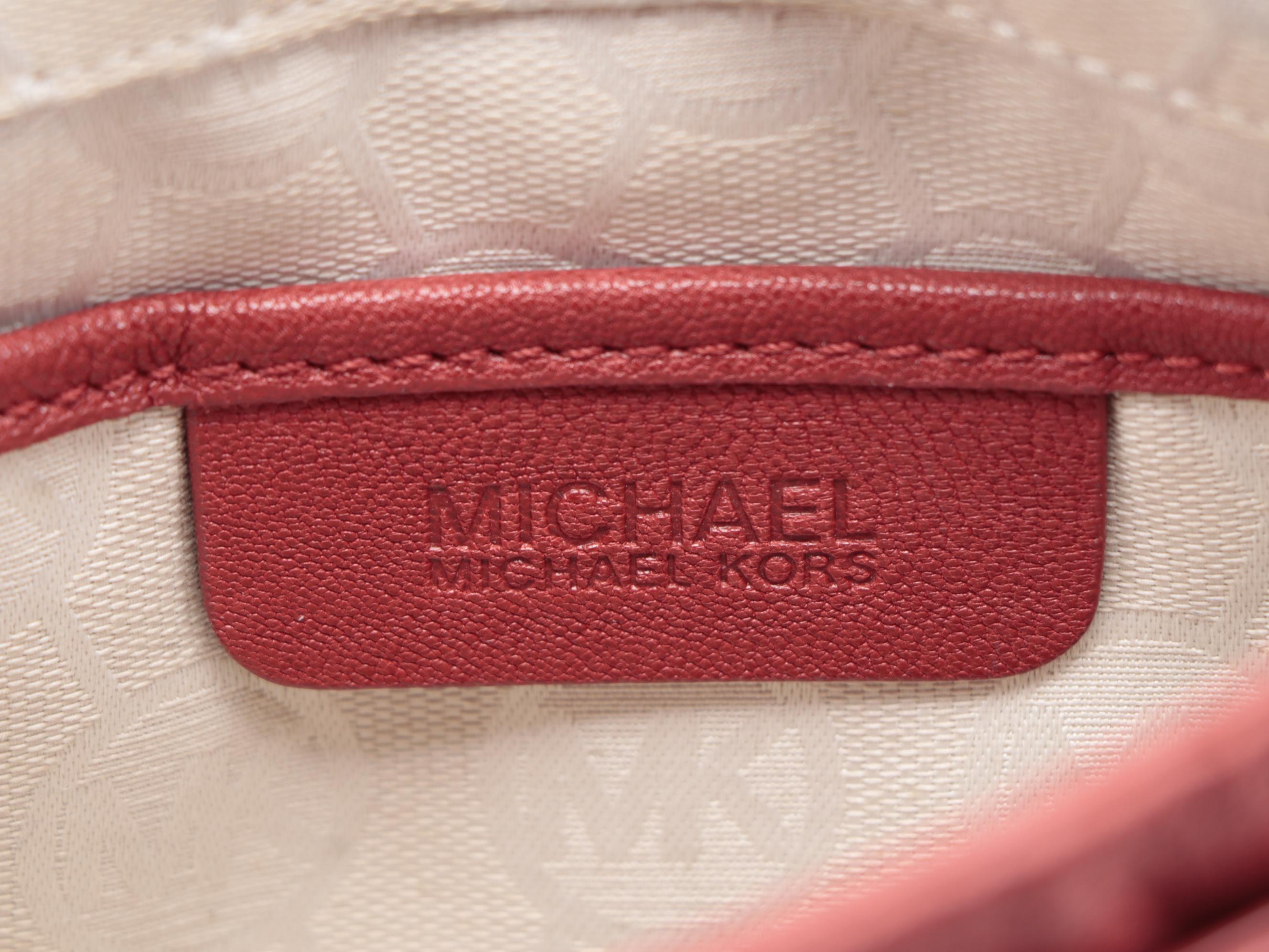 Tory Burch Black Leather Crossbody and Michael Kors Red Saddle Bag