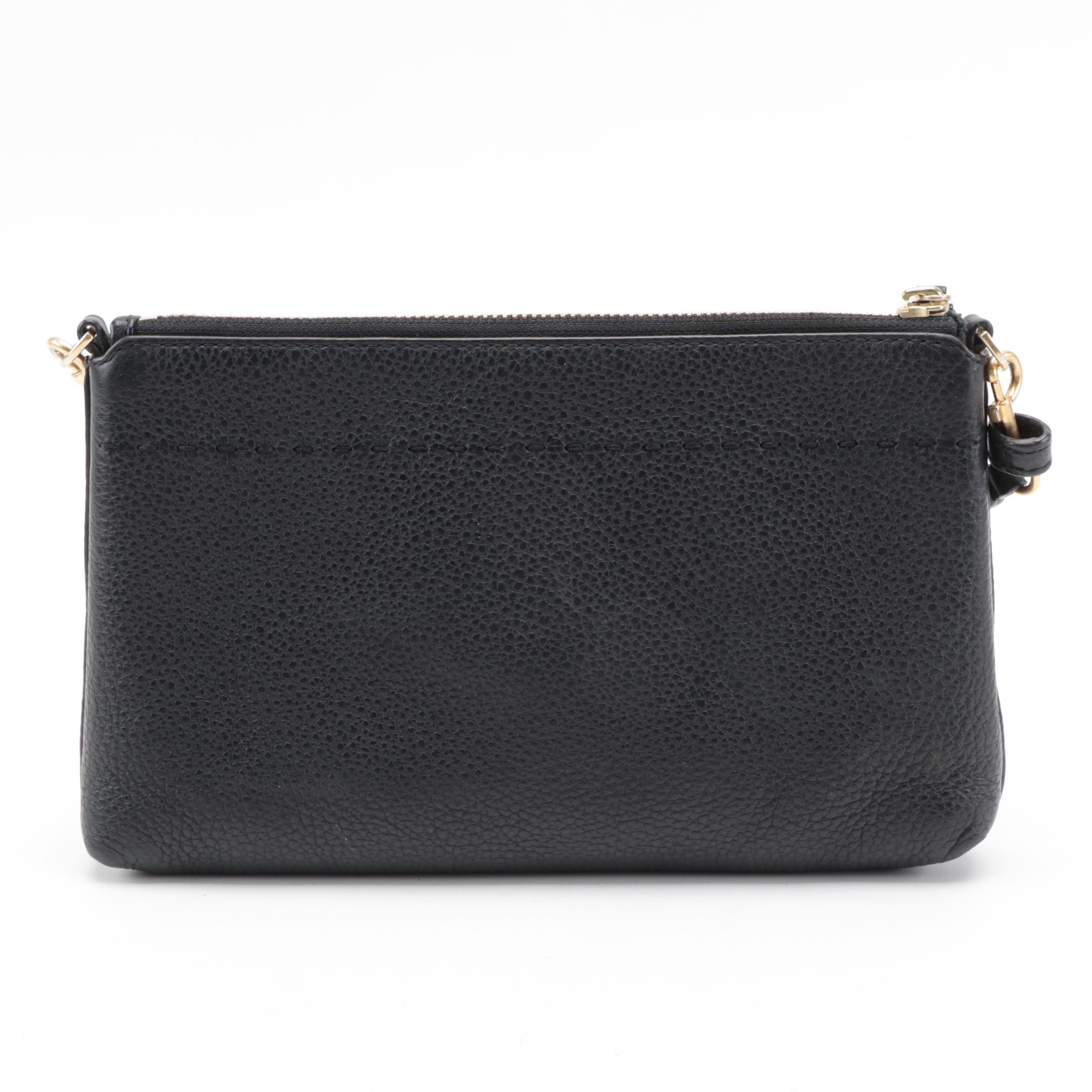 Tory Burch Black Leather Crossbody and Michael Kors Red Saddle Bag