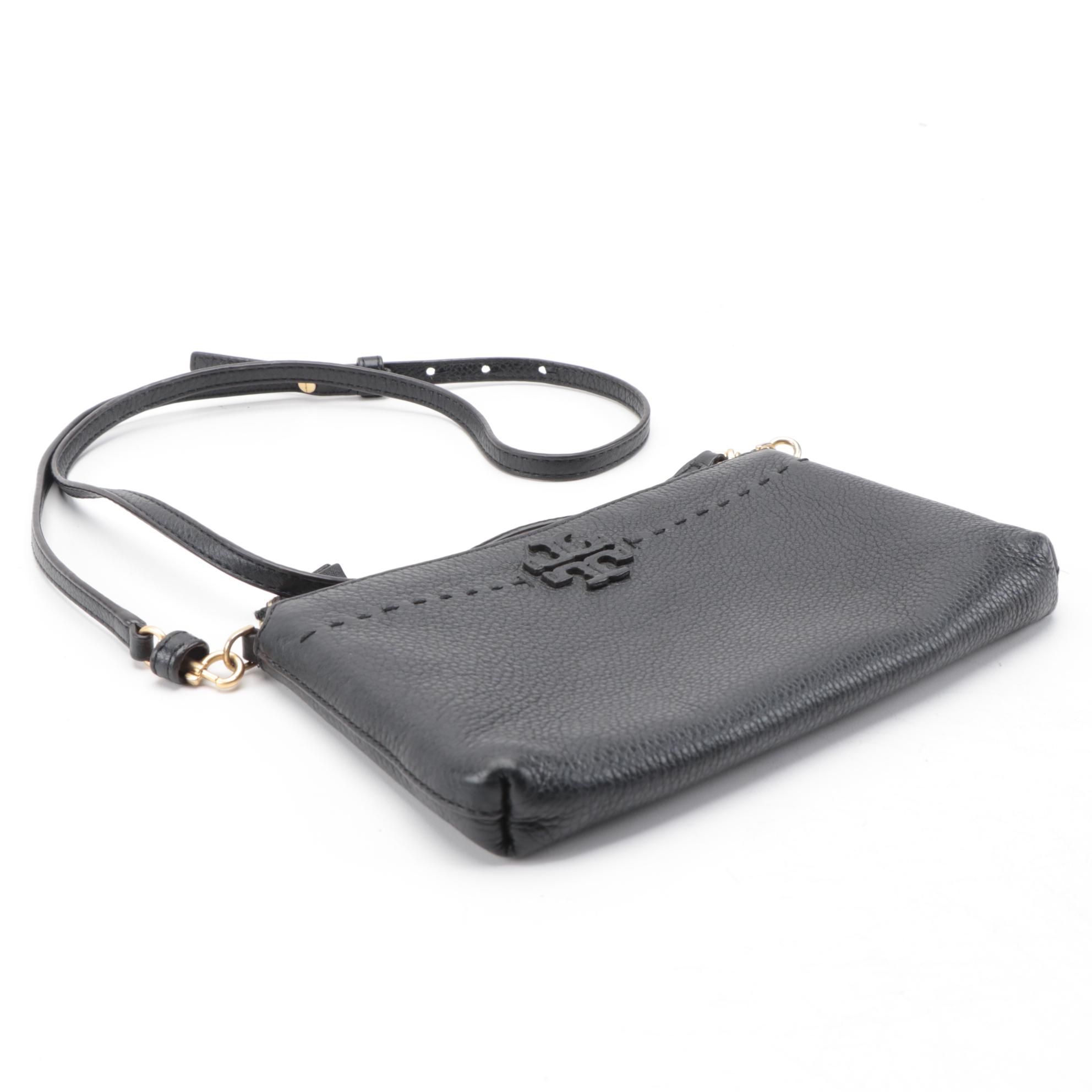 Tory Burch Black Leather Crossbody and Michael Kors Red Saddle Bag