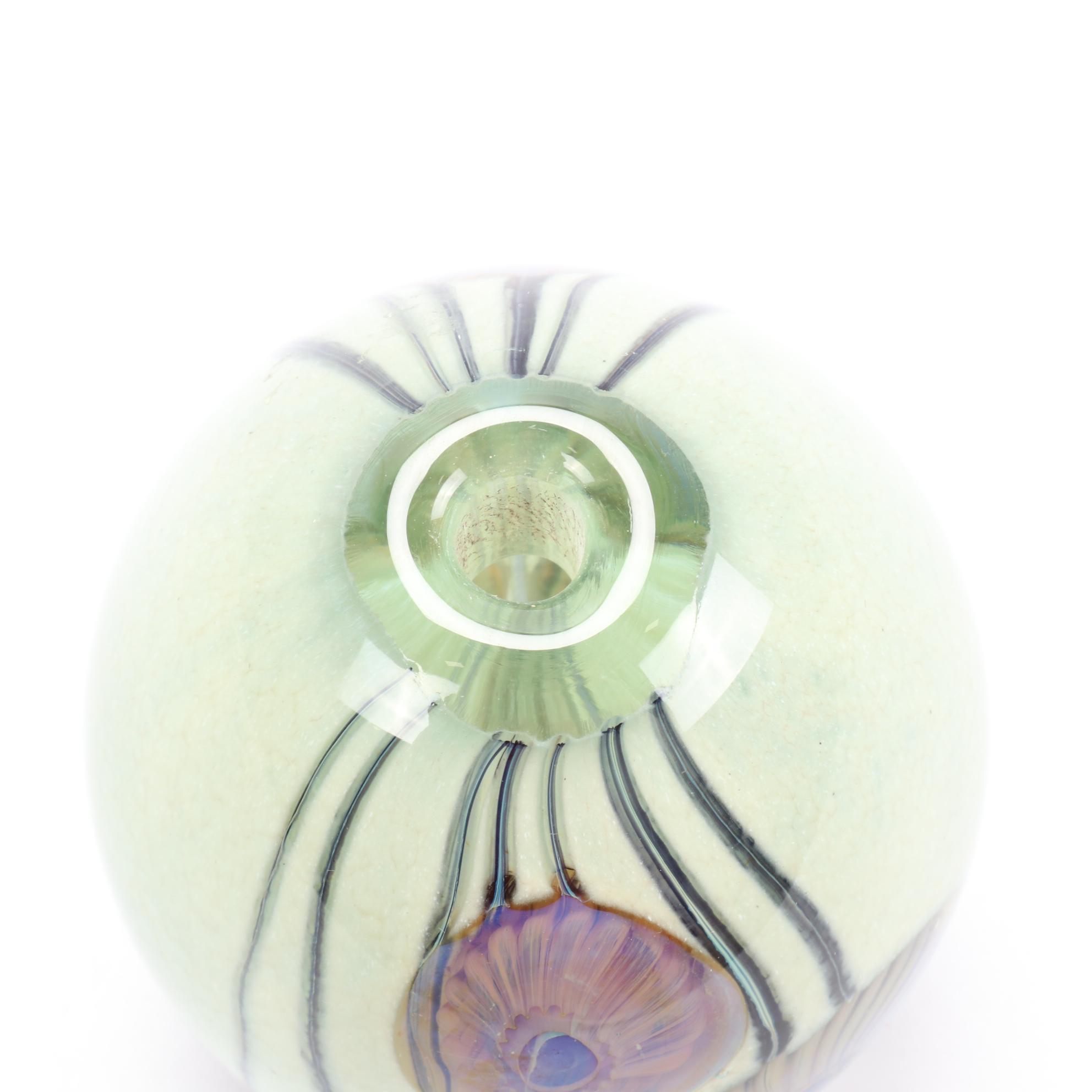 Robert Eickholt "Deep Sea"  Handblown Art Glass Vase