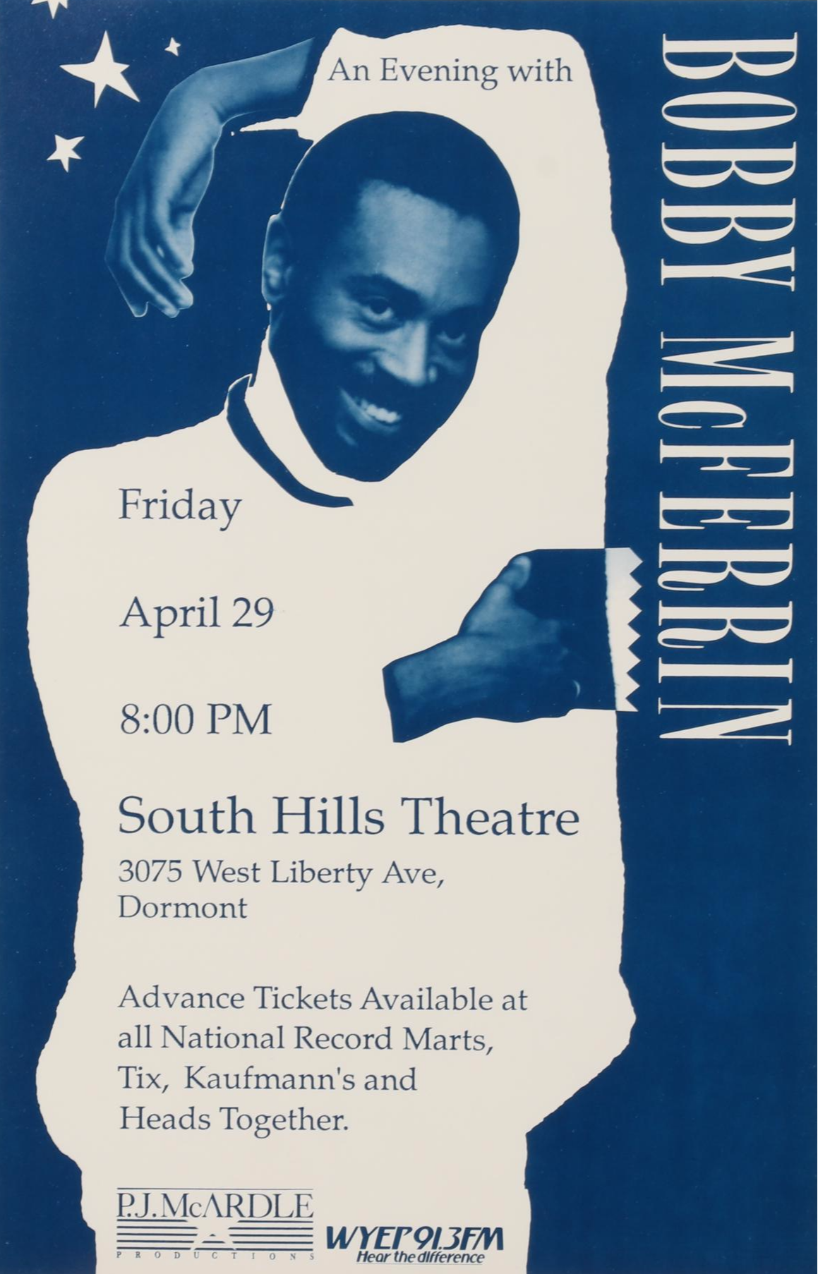 Bobby McFerrin Pittsburgh Concert Poster