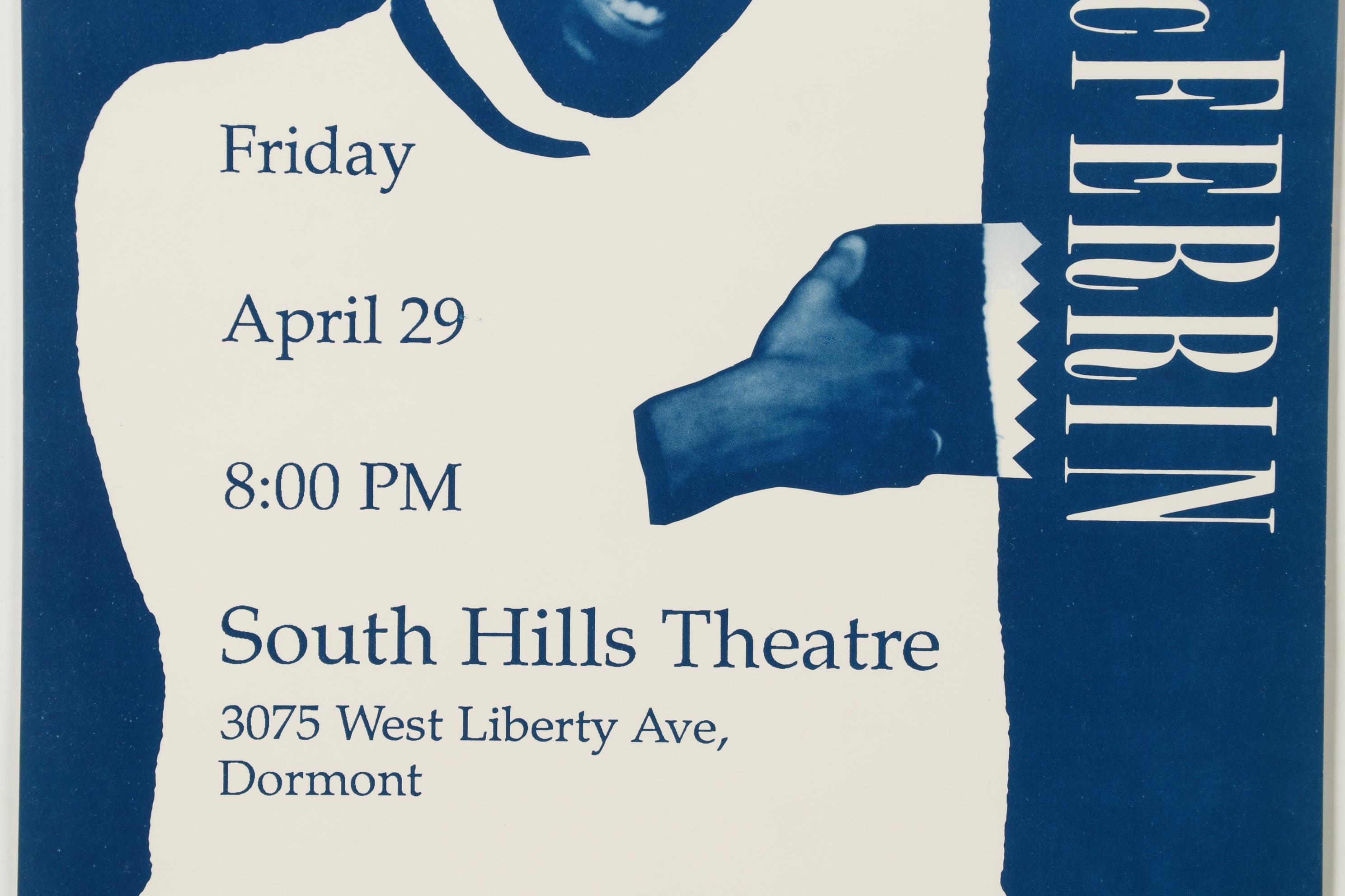 Bobby McFerrin Pittsburgh Concert Poster